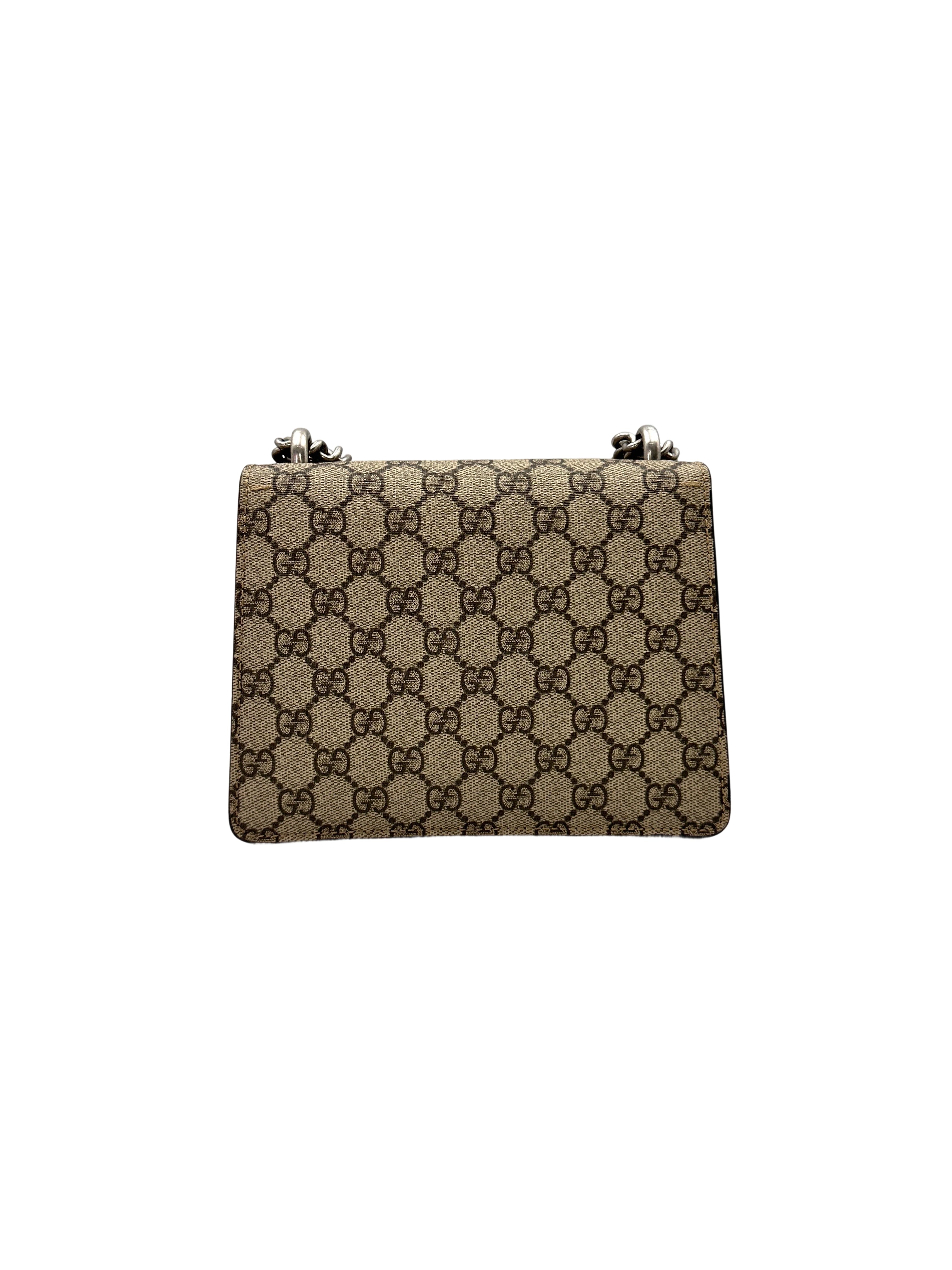 Gucci Dionysus GG Supreme Canvas Shoulder Bag With Red Trim GG801