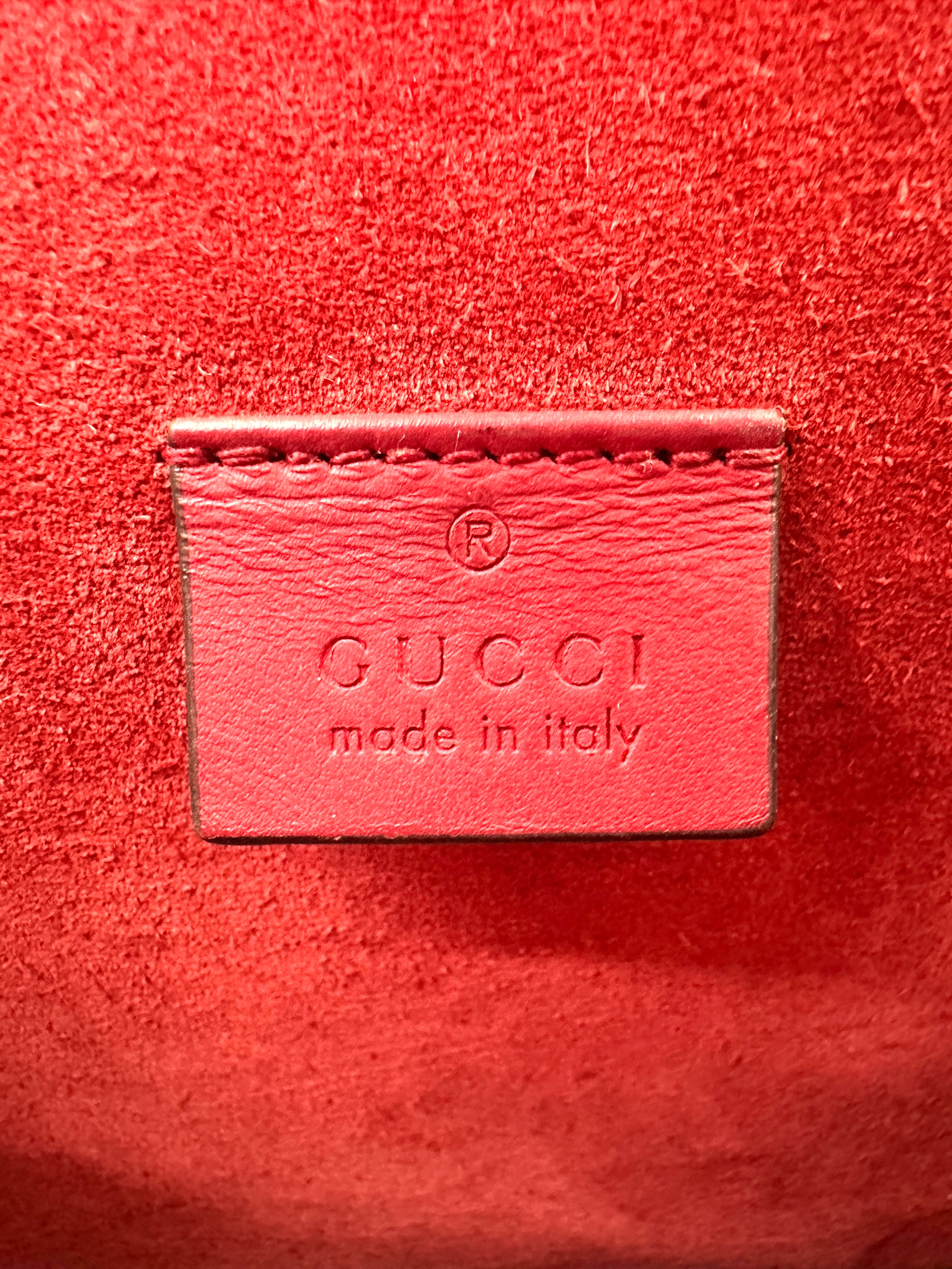 Gucci Dionysus GG Supreme Canvas Shoulder Bag With Red Trim GG801