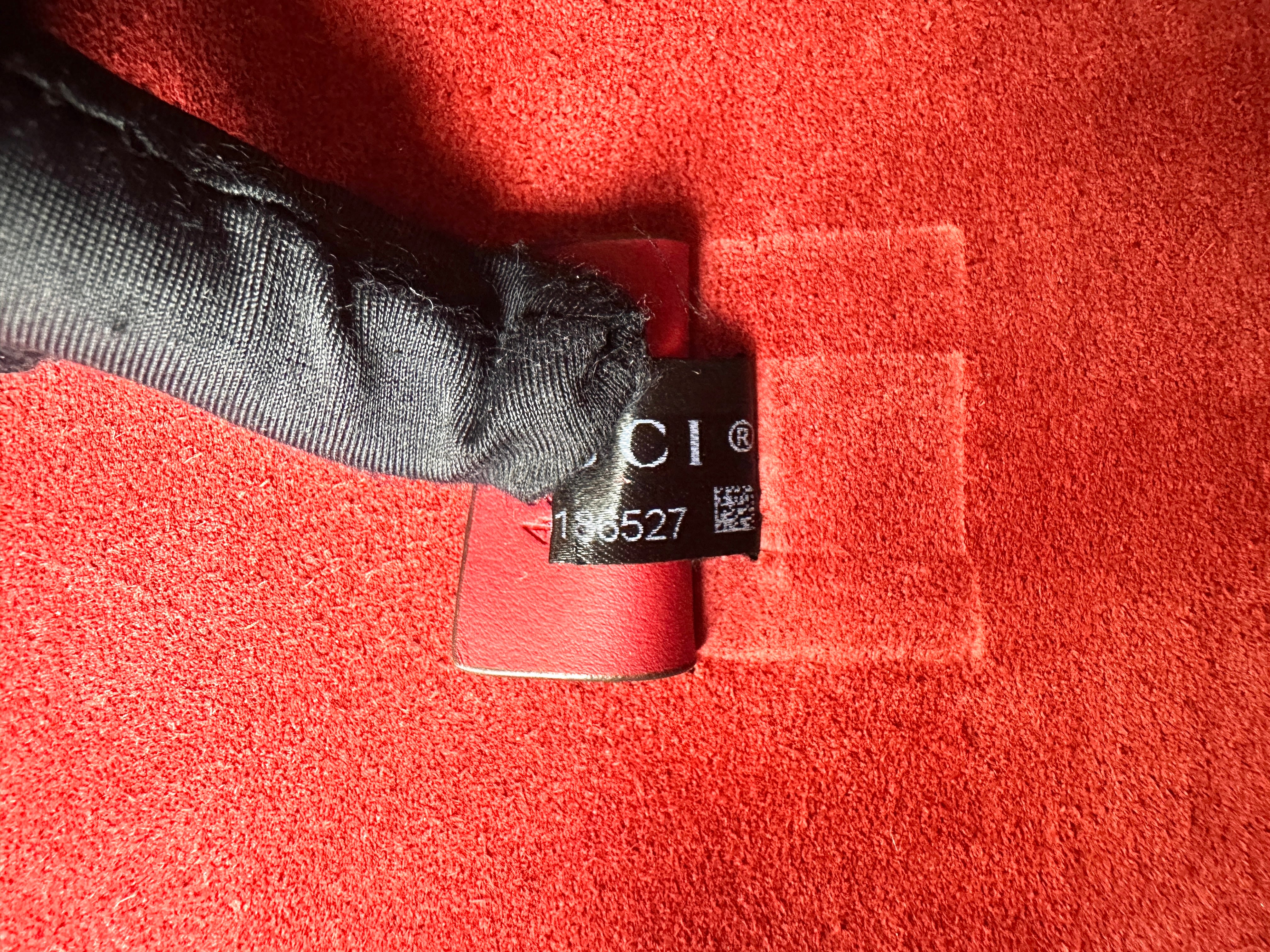 Gucci Dionysus GG Supreme Canvas Shoulder Bag With Red Trim GG801