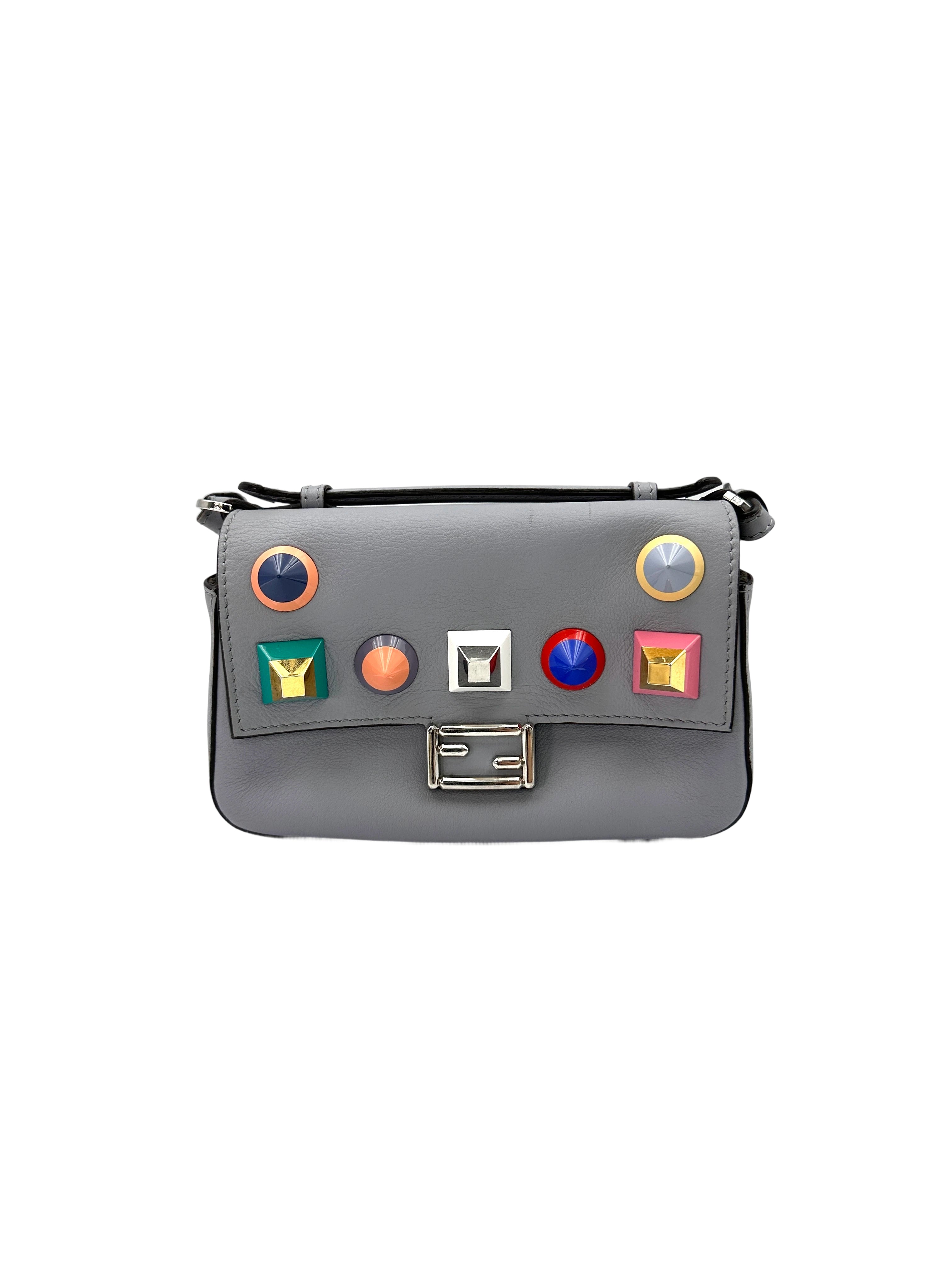Fendi Rainbow Studs Leather Wallet On Chain FF87