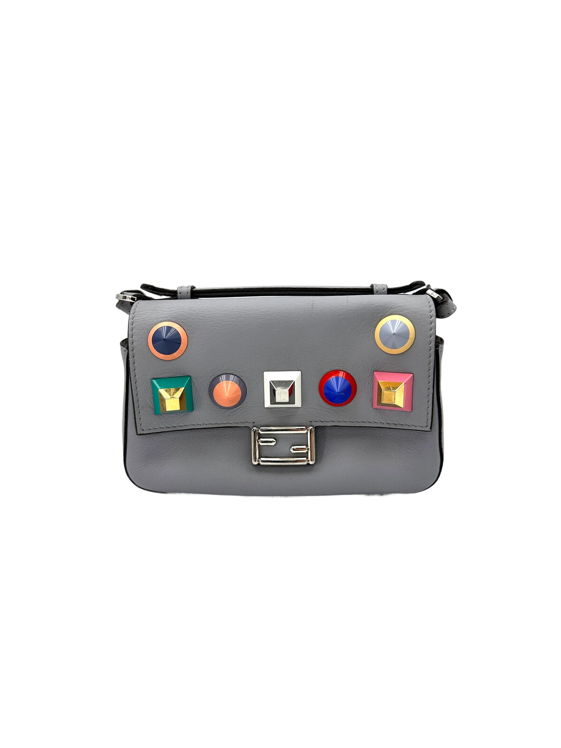 Fendi Rainbow Studs Leather Wallet On Chain FF87