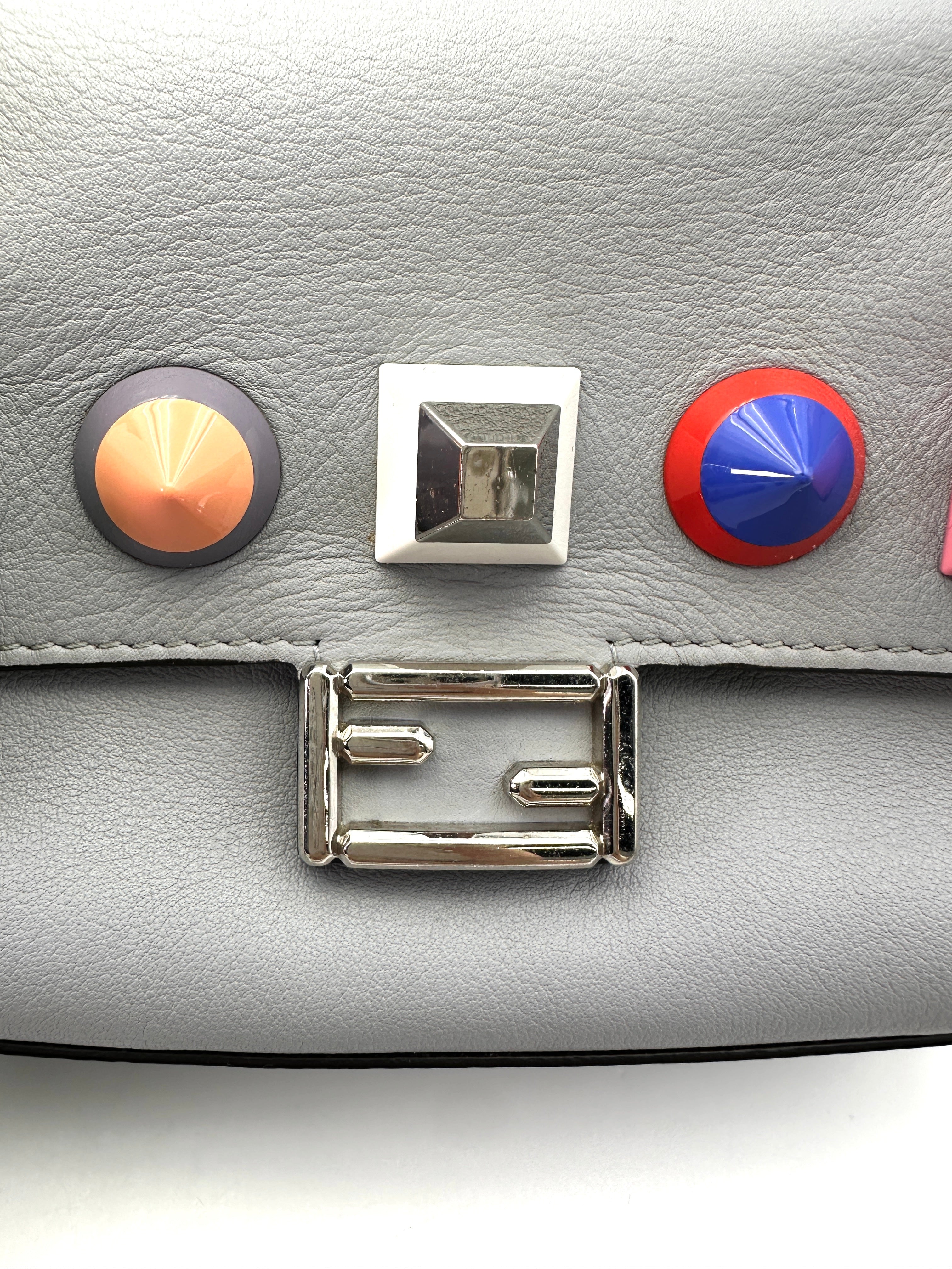 Fendi Rainbow Studs Leather Wallet On Chain FF87