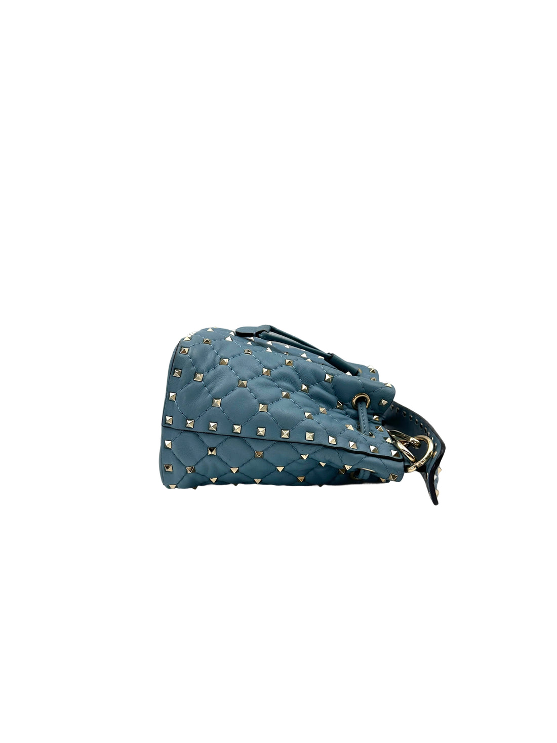 Valentino Garavani Rockstud Spike Blue Bucket Bag VT27