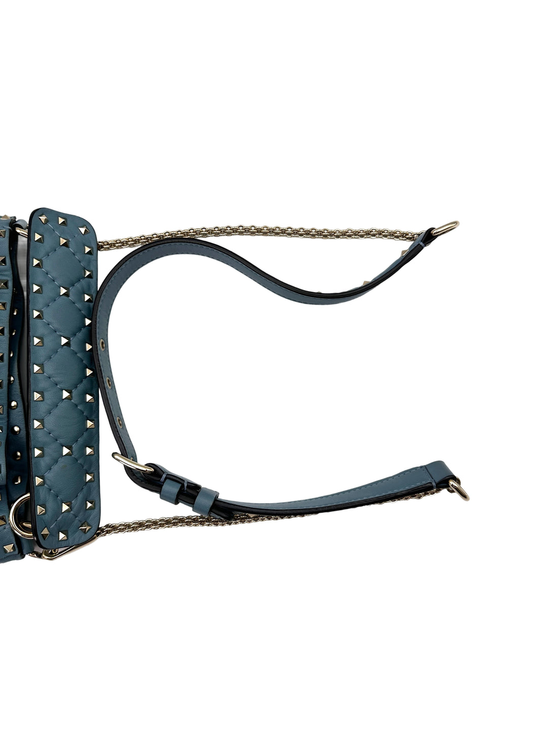 Valentino Garavani Rockstud Spike Blue Bucket Bag VT27