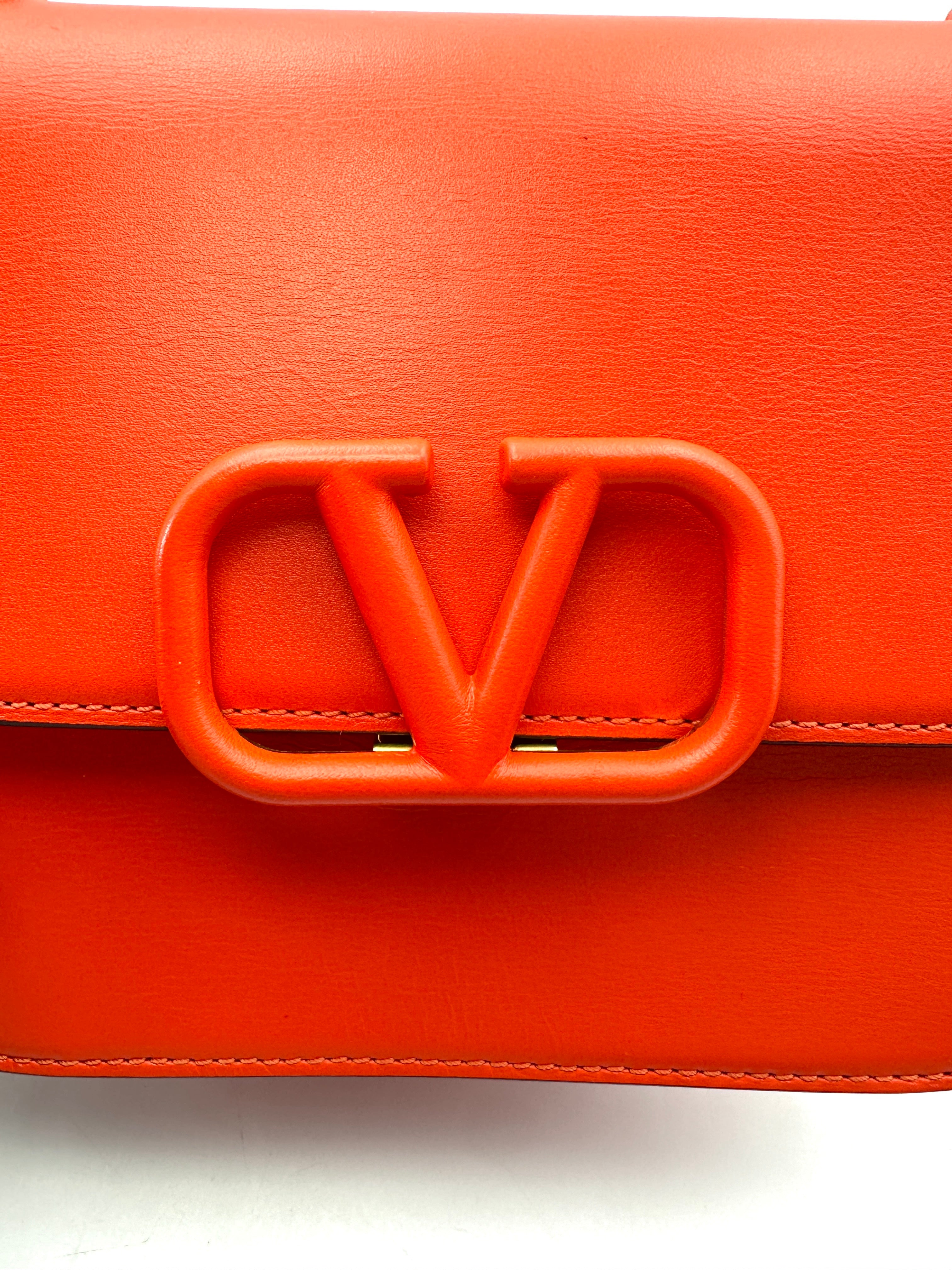 Valentino Garavani VSLING Red Leather Shoulder Bag VT25