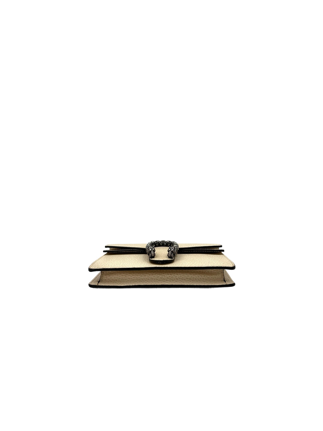 Gucci Dionysus White Textured Leather Mini Wallet On Chain GG806