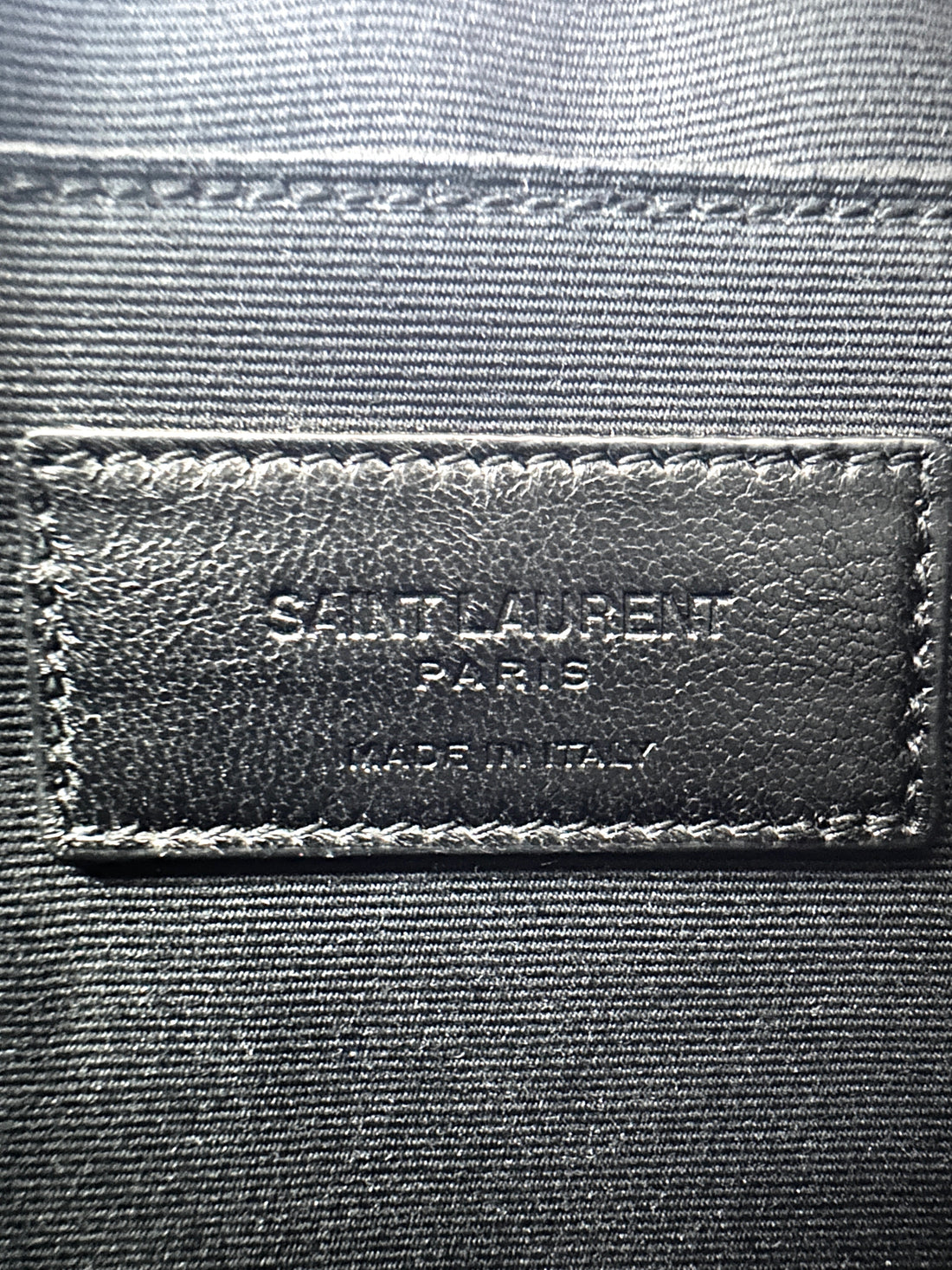 Saint Laurent Black Croc-Embossed Leather Zip Pouch Clutch Bag SL182