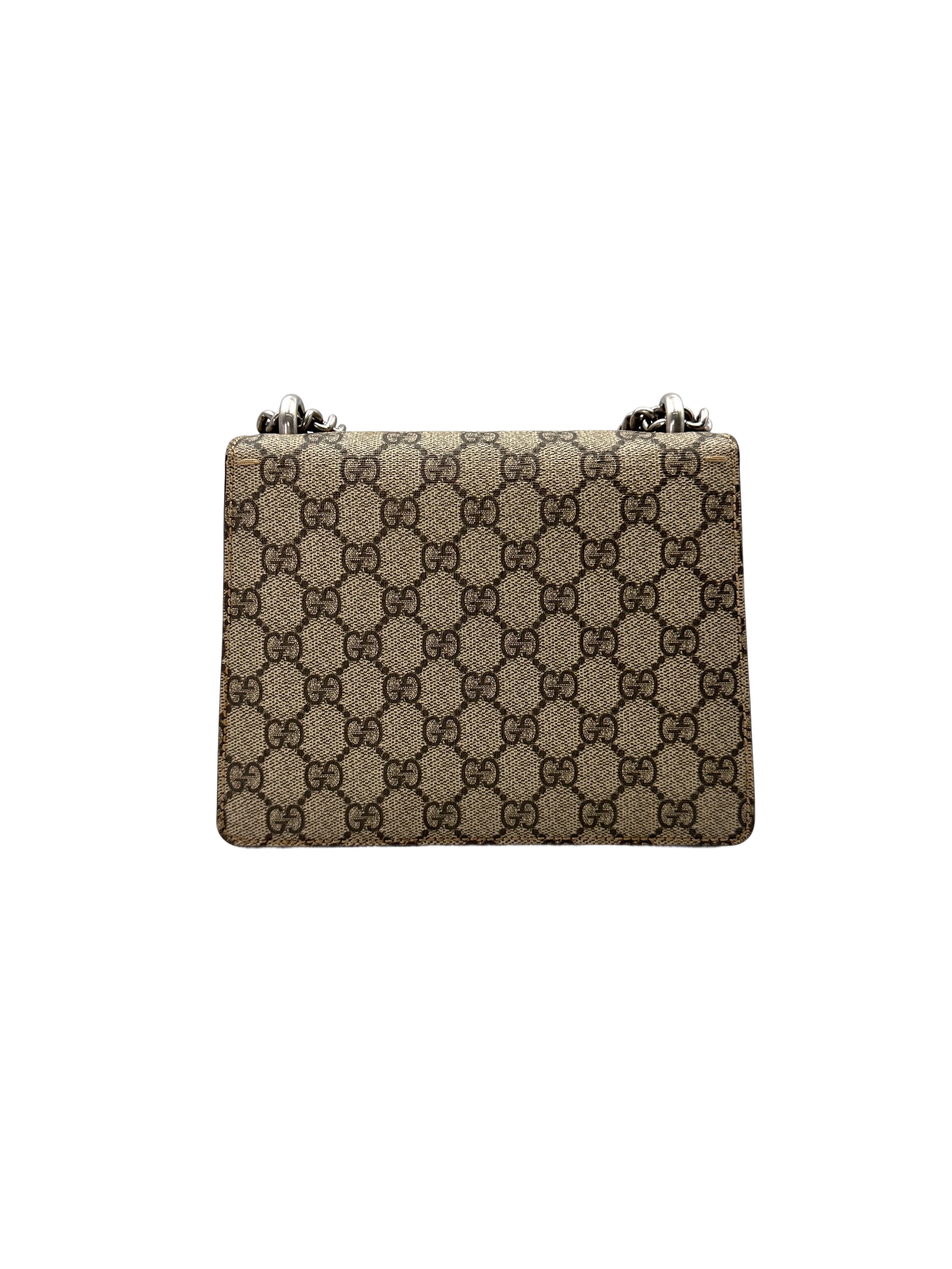 Gucci Dionysus GG Supreme Canvas Small Size Shoulder Bag With Red Trim GG805