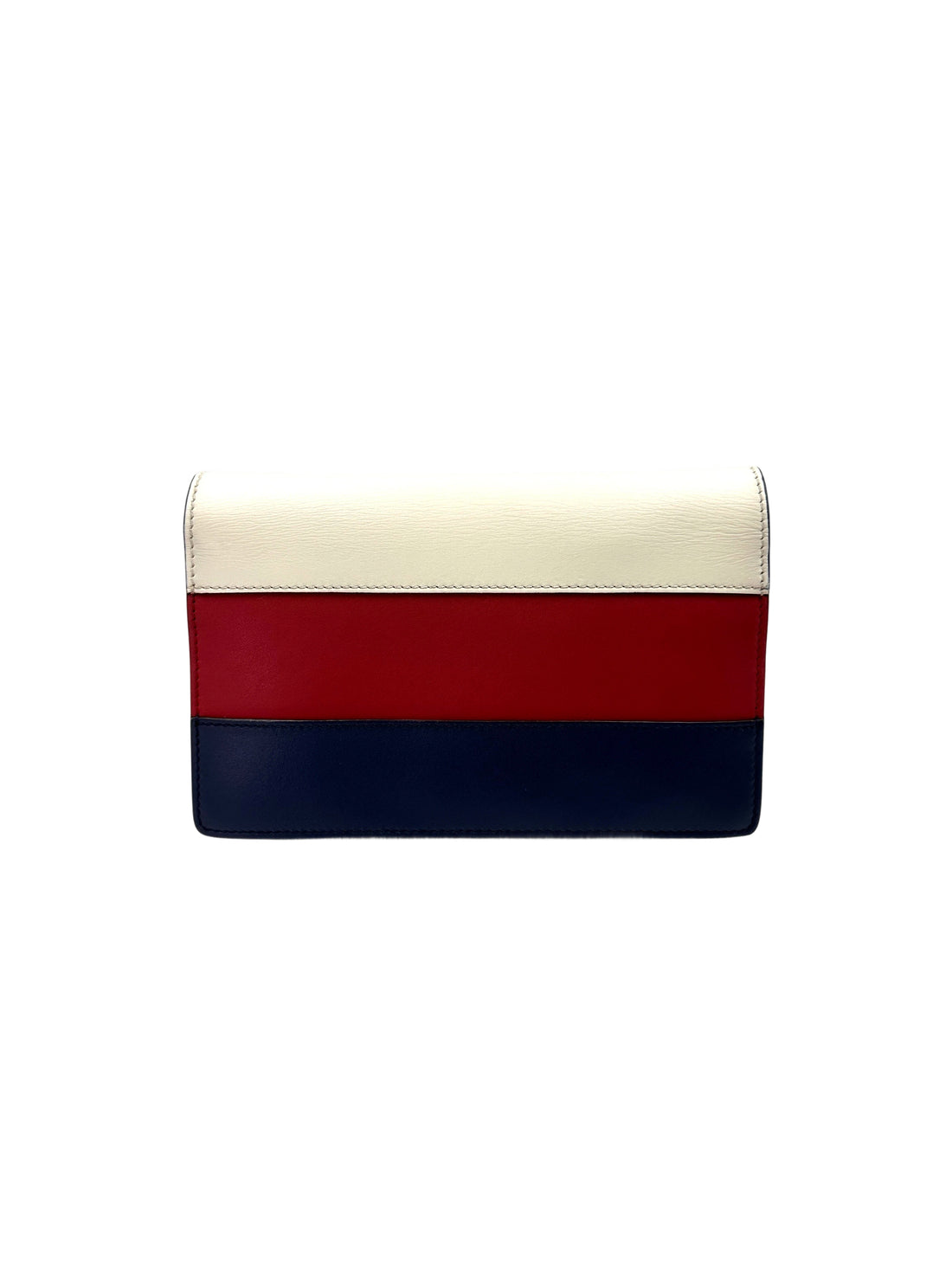 Gucci Queen Margaret Bee Multicolor Leather Wallet On Chain GG809