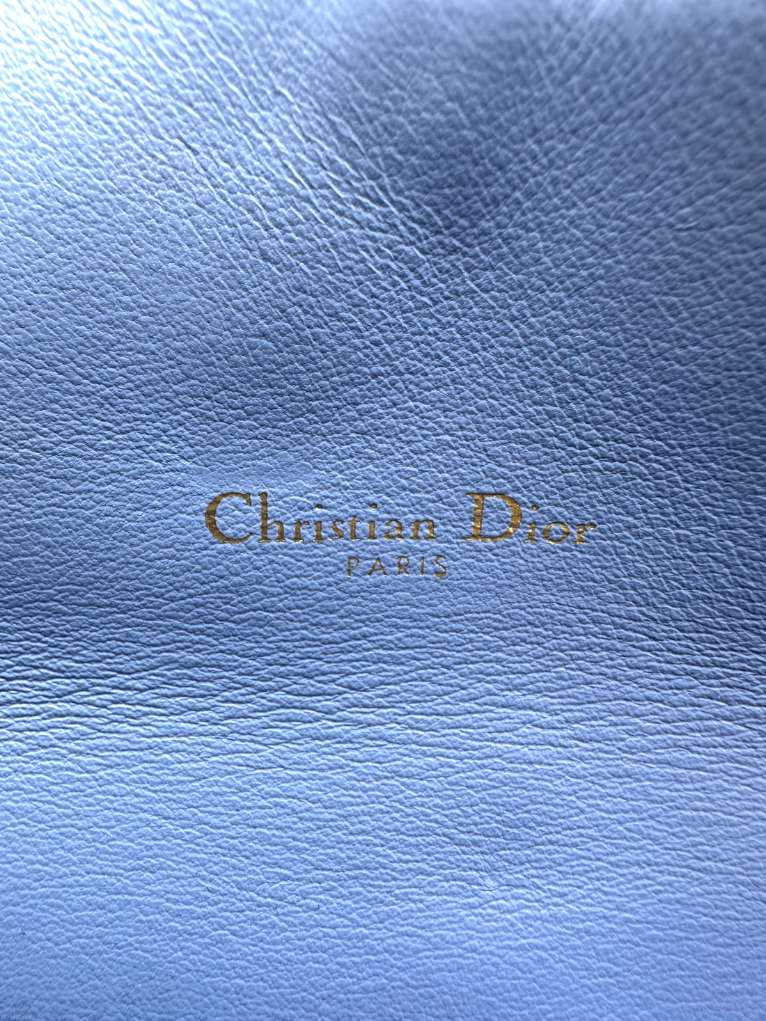 Christian Dior Blue Oblique Saddle Long Wallet With Chain DR610