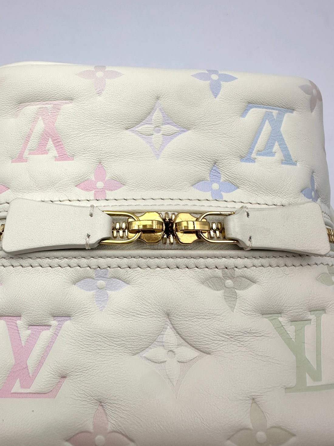 Louis Vuitton New Square Quartz Multicolor Monogram Embossed Leather Square Bag LV2299