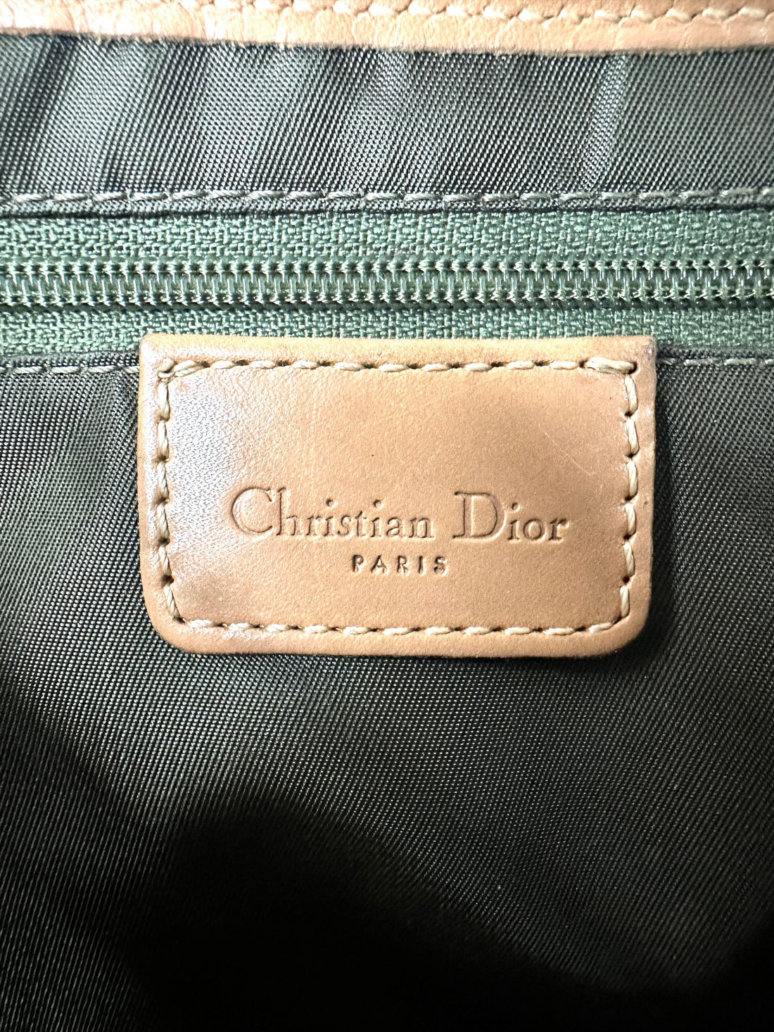 Christian Dior Green Oblique Canvas Saddle Bag DR613