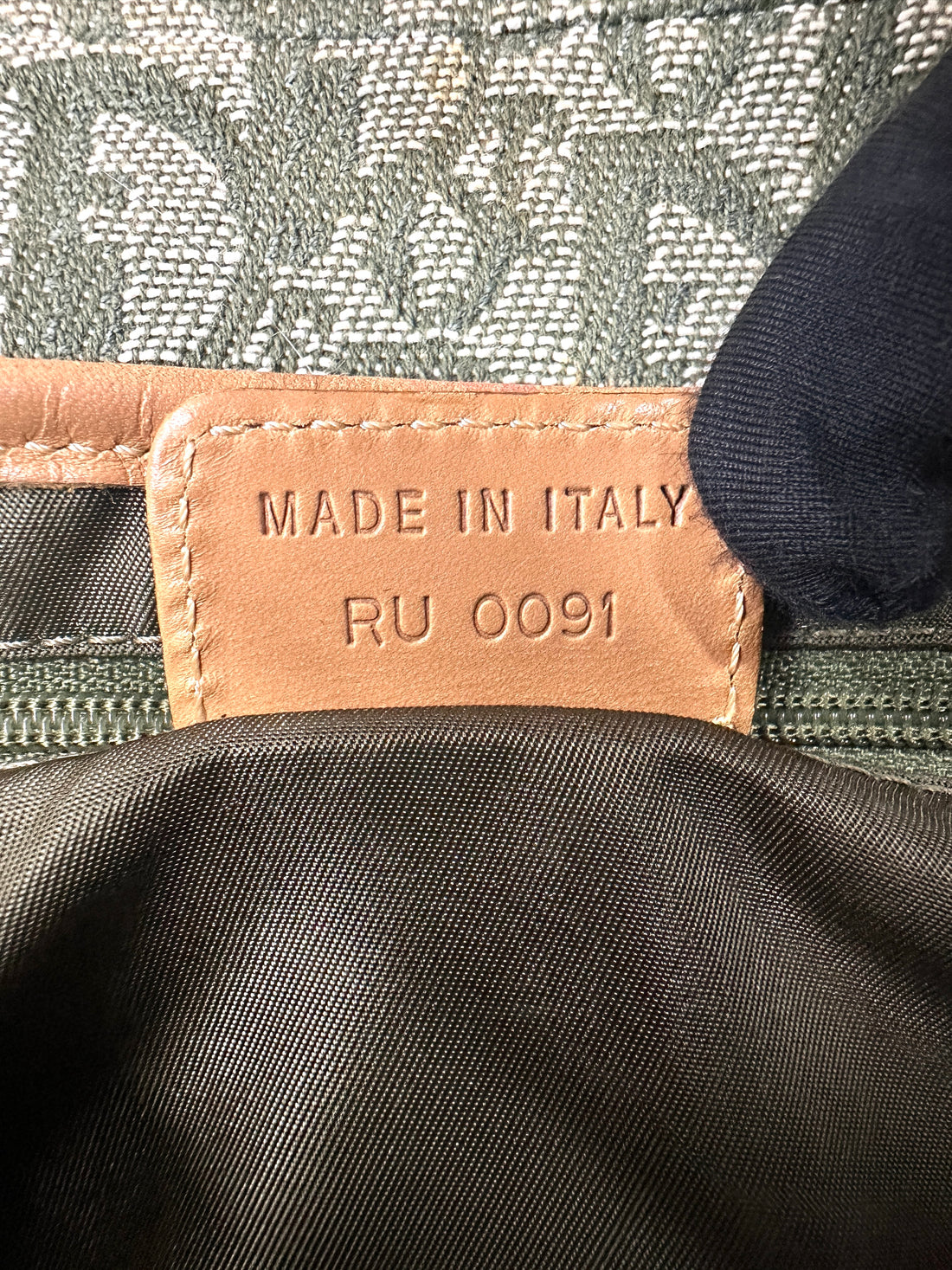 Christian Dior Green Oblique Canvas Saddle Bag DR613