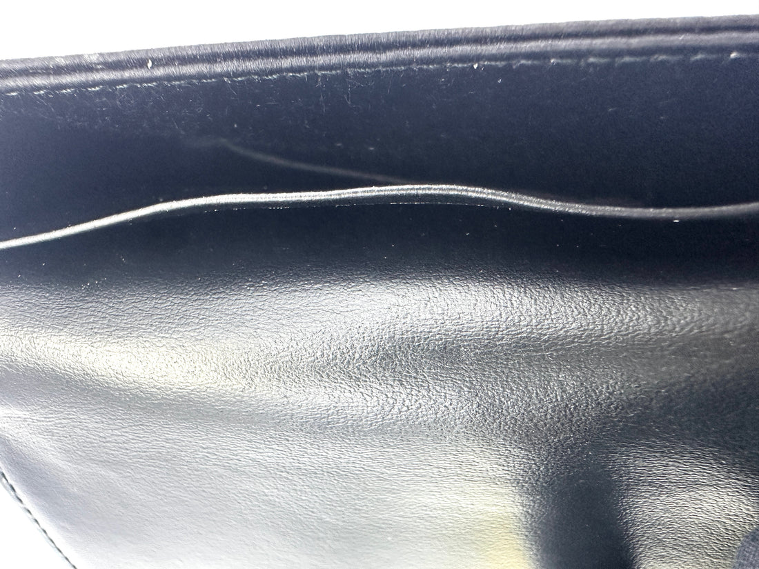 Prada Satin Crystal-Embellished Black Shoulder Bag PR220