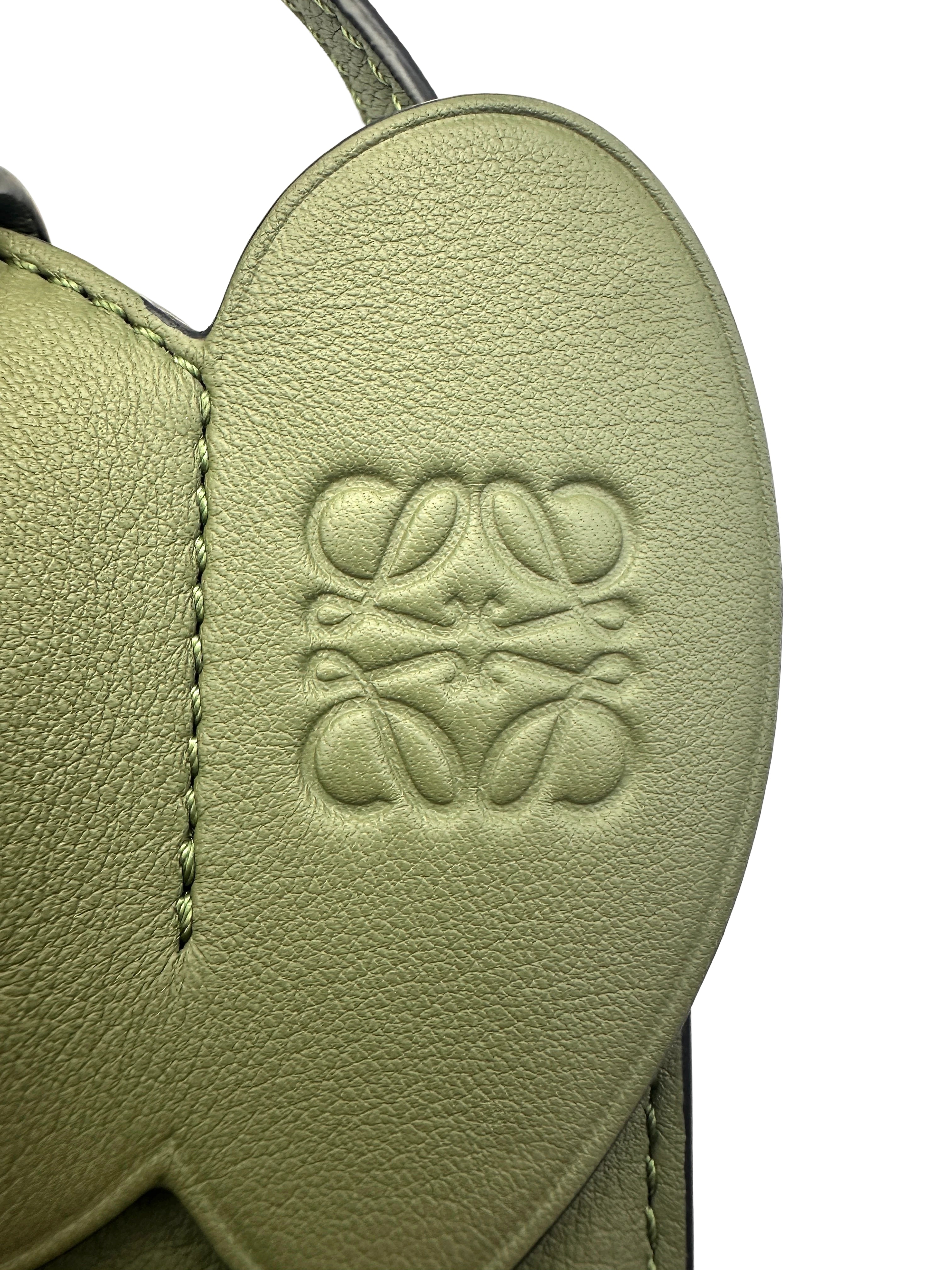 Loewe Green Leather Elephant Pocket IRIS110