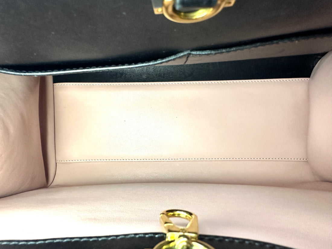 Louis Vuitton City Steamer Black/Pink Leather Handle Bag LV2303