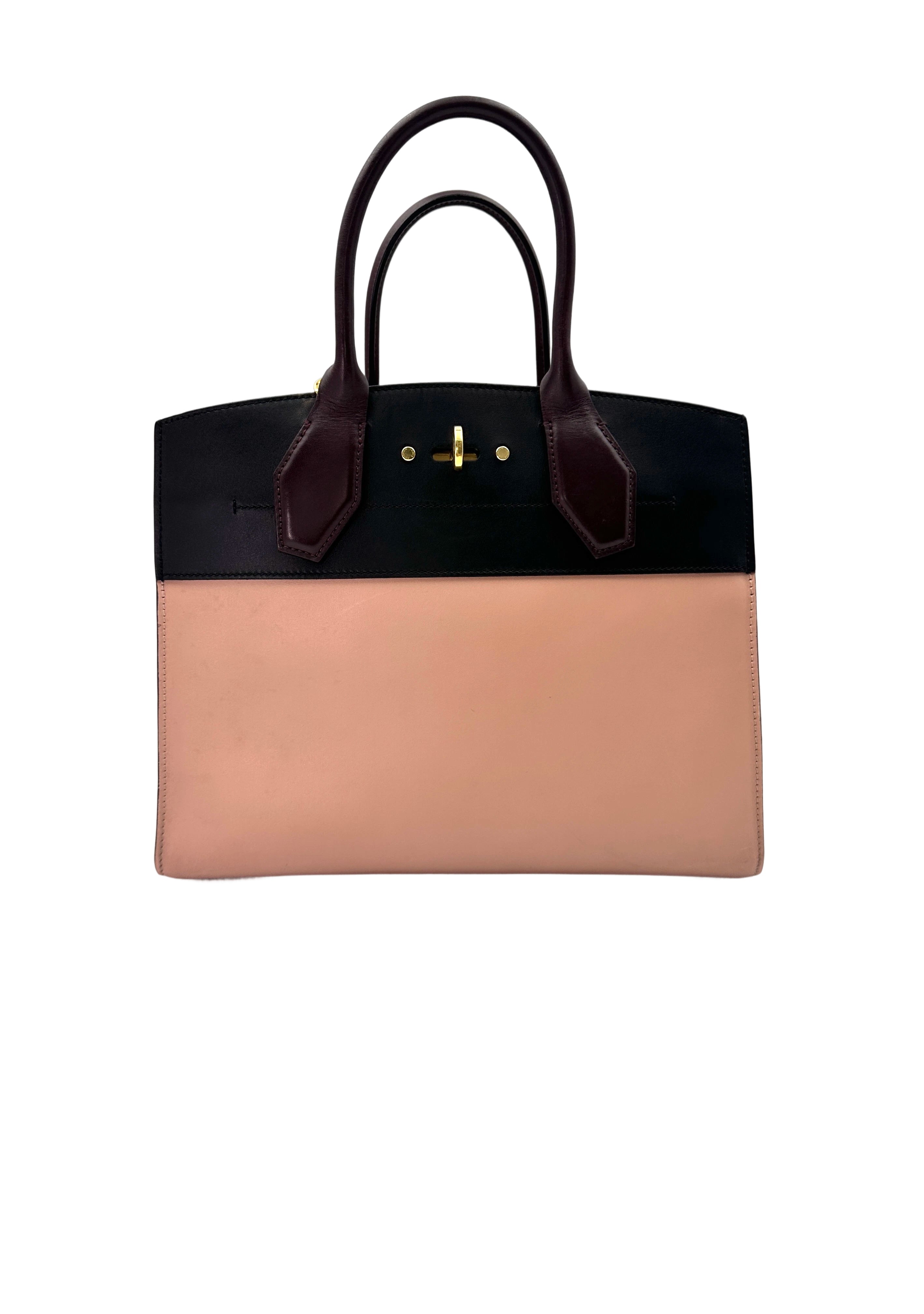Louis Vuitton City Steamer Black/Pink Leather Handle Bag LV2303