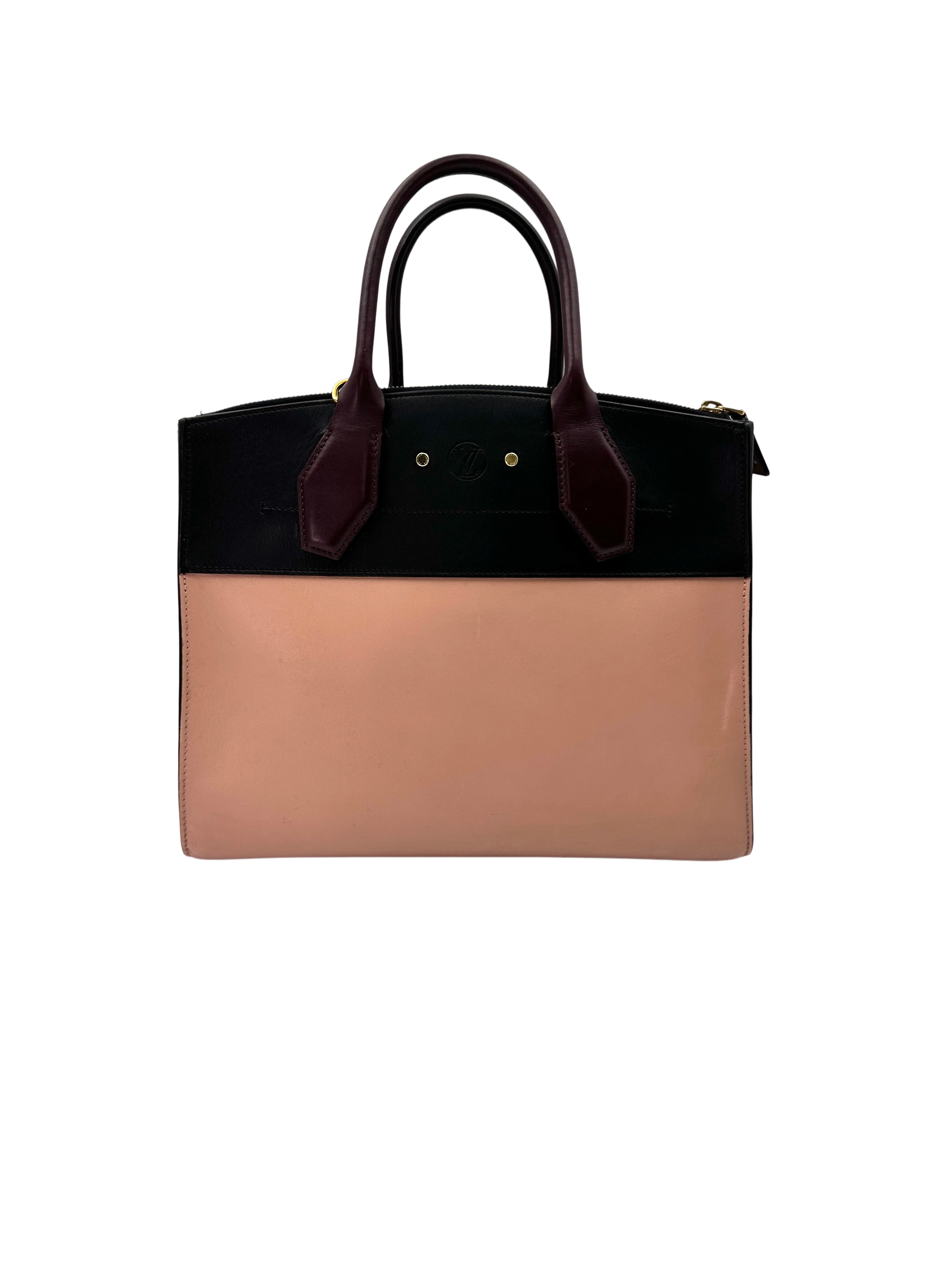 Louis Vuitton City Steamer Black/Pink Leather Handle Bag LV2303