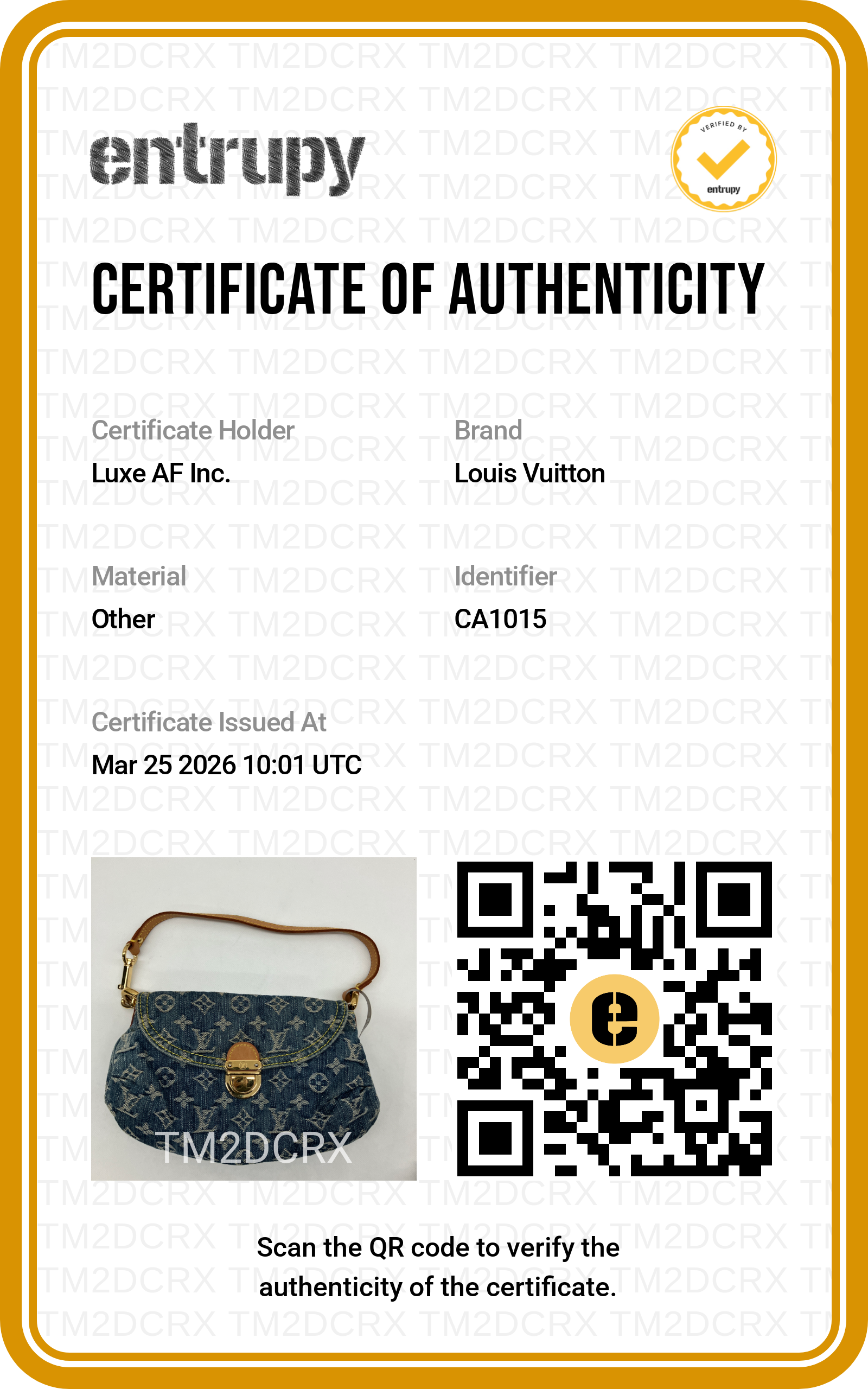 Louis Vuitton Blue Monogram Denim Pleaty Bag LV2312