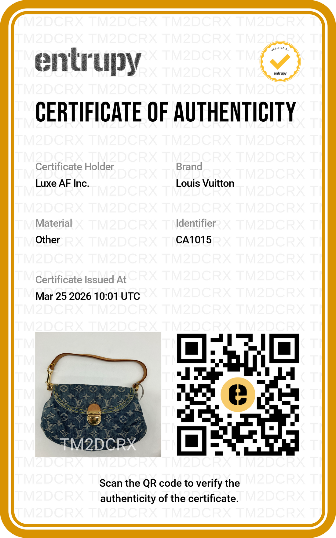 Louis Vuitton Blue Monogram Denim Pleaty Bag LV2312