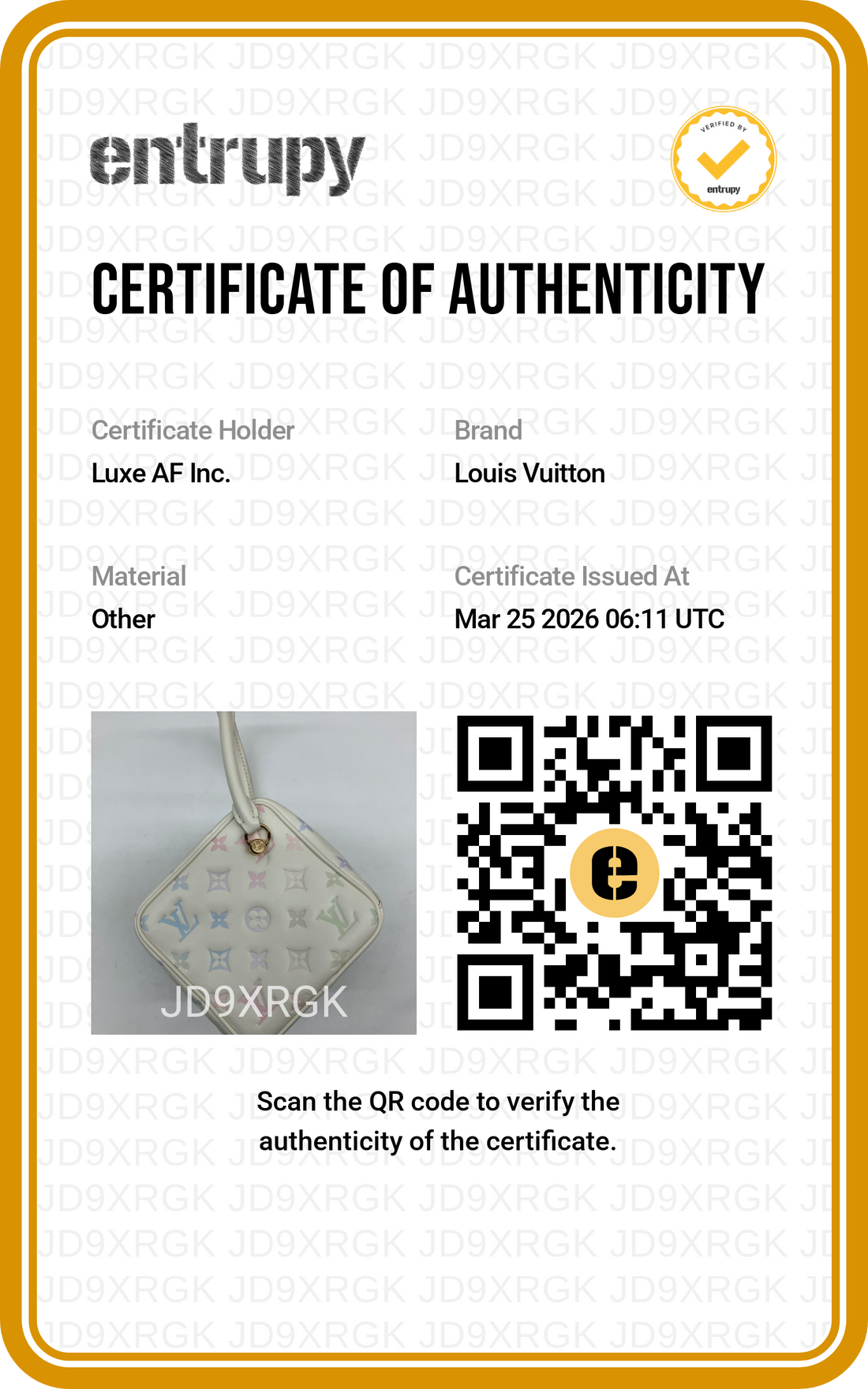 Louis Vuitton New Square Quartz Multicolor Monogram Embossed Leather Square Bag LV2299