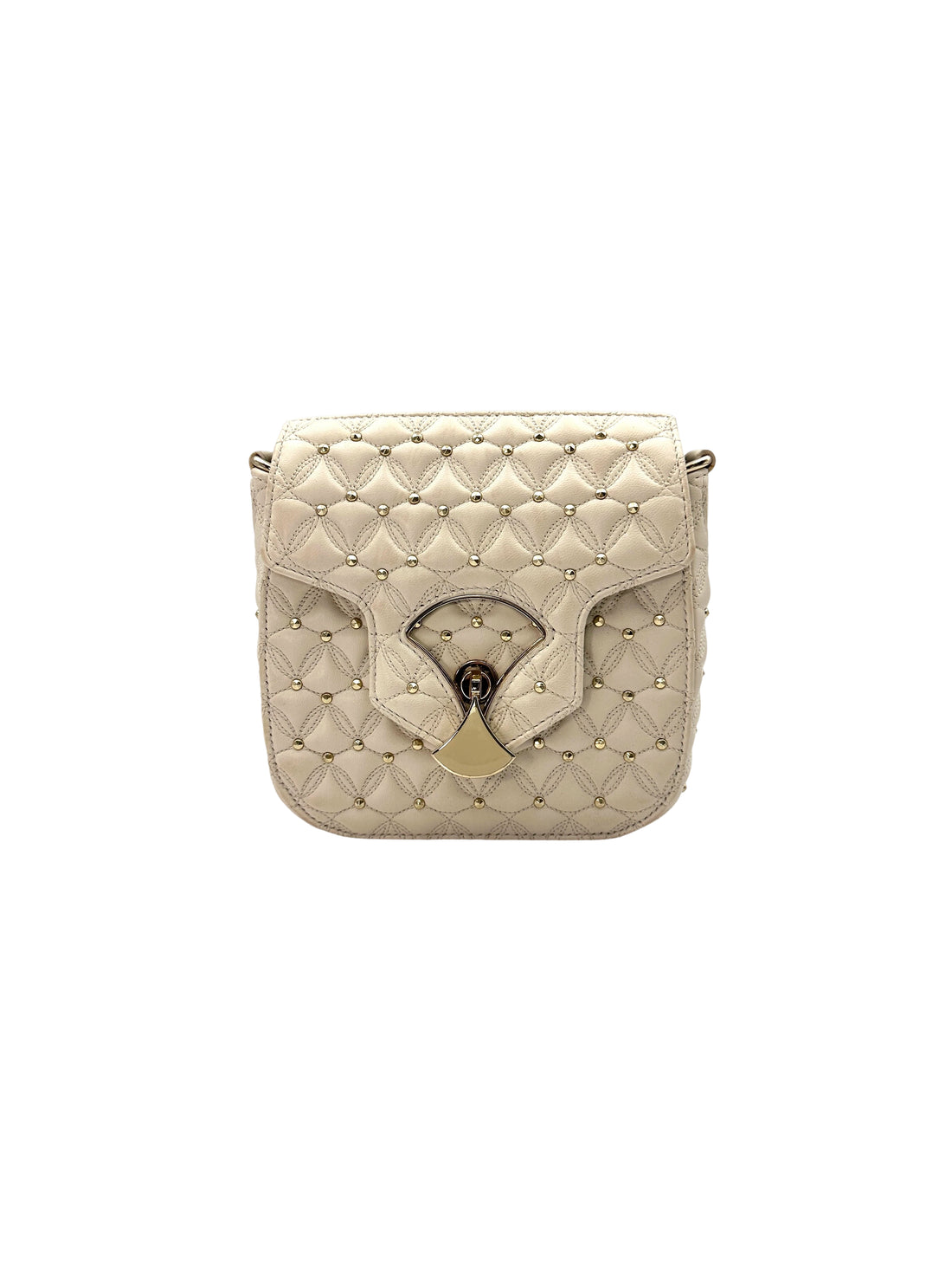Bvlgari Divas'Dream White Quilted Leather Shoulder Bag BS36
