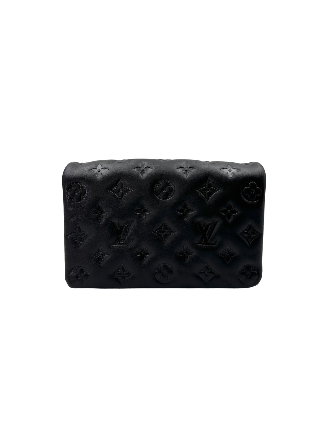 Louis Vuitton Coussin Black Monogram Embossed Leather Shoulder Bag LV2309