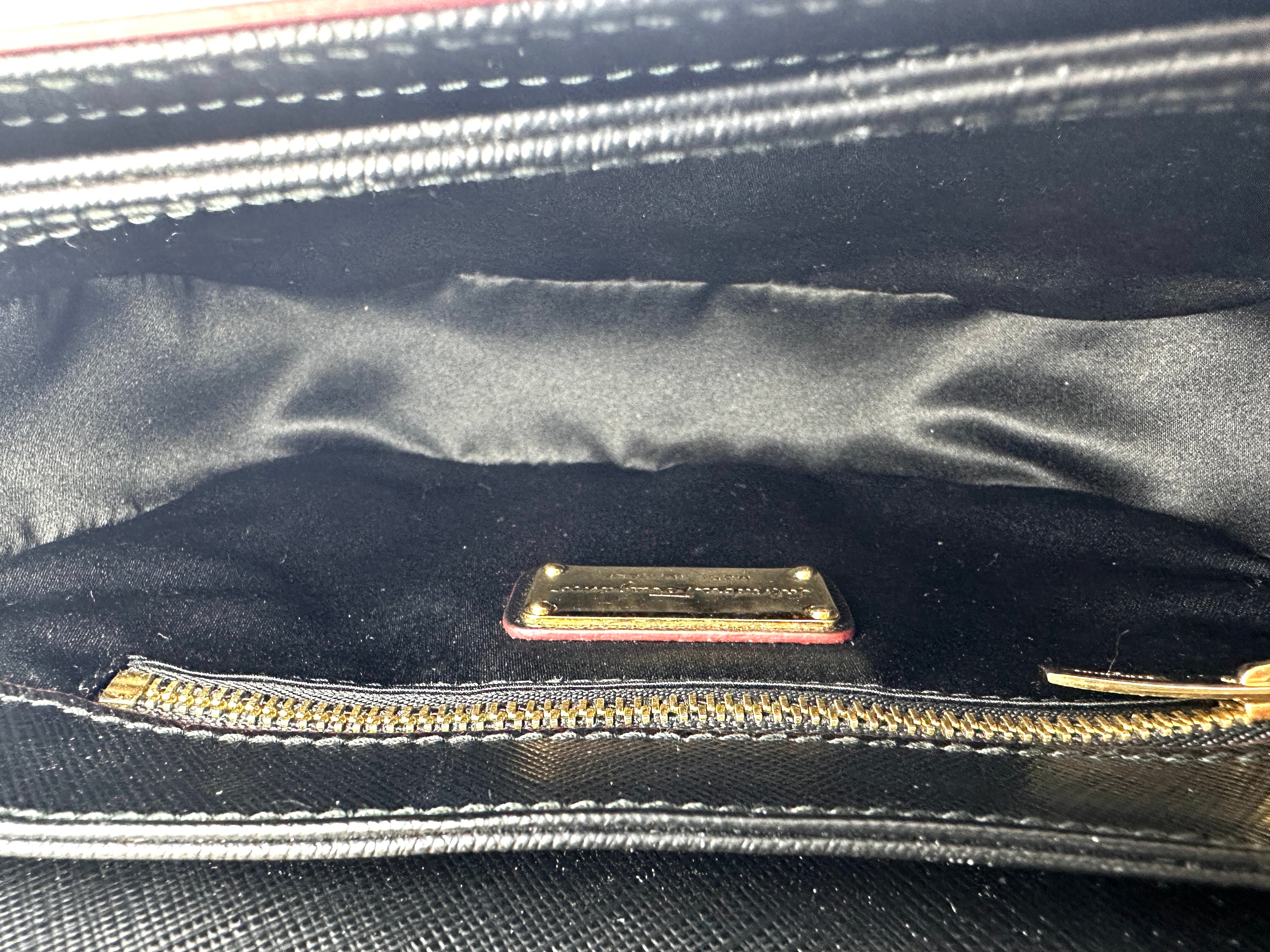 Salvatore Ferragamo Greta Flowers Saffiano Leather Shoulder Bag FG07
