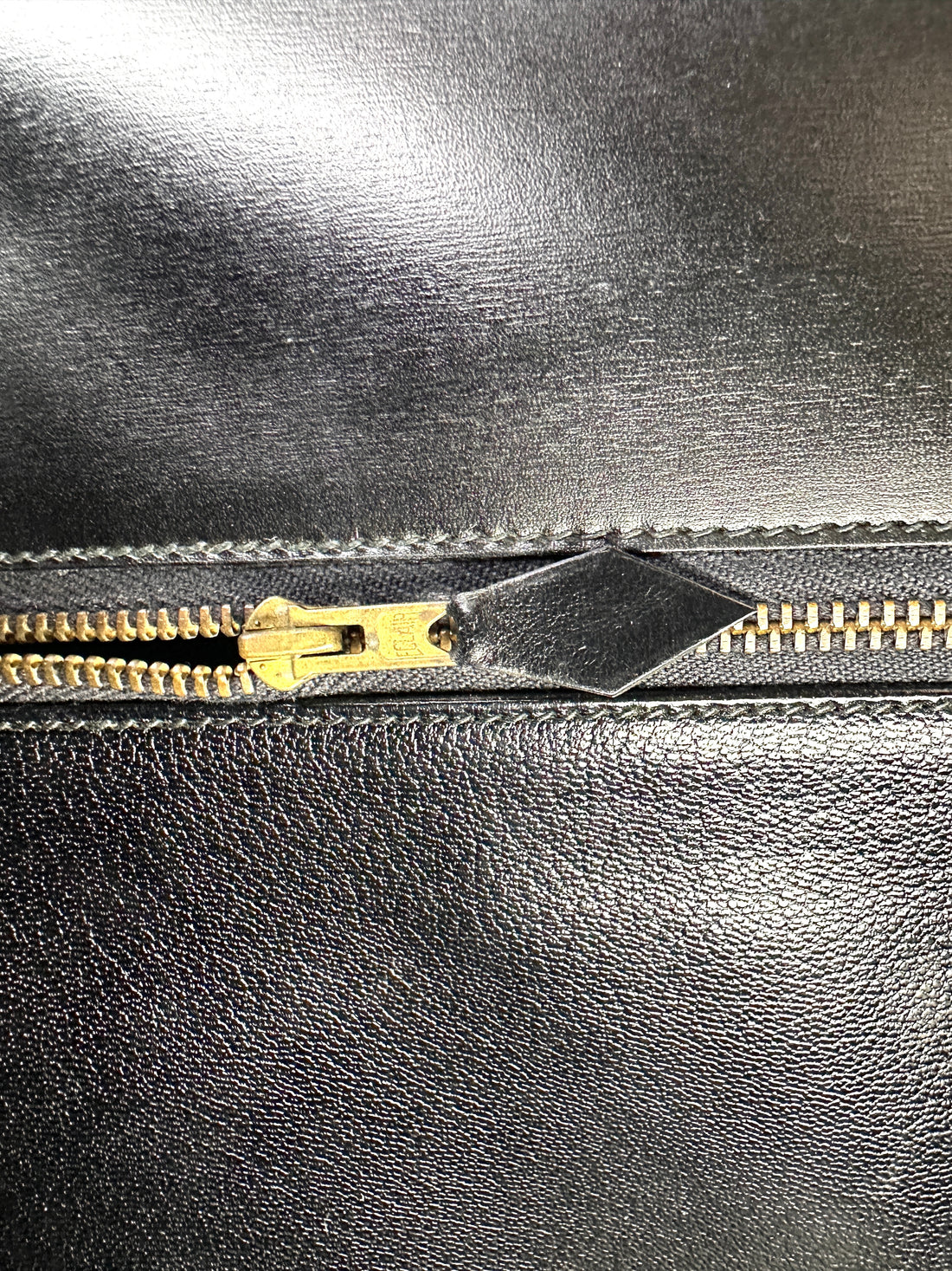 Hermes Kelly35 Black Leather Handle Bag With Gold Hardware HR86