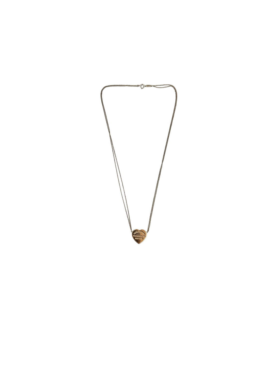 Tiffany&Co. Return To Tiffany Heart Tag Double Chain Necklace IRIS114