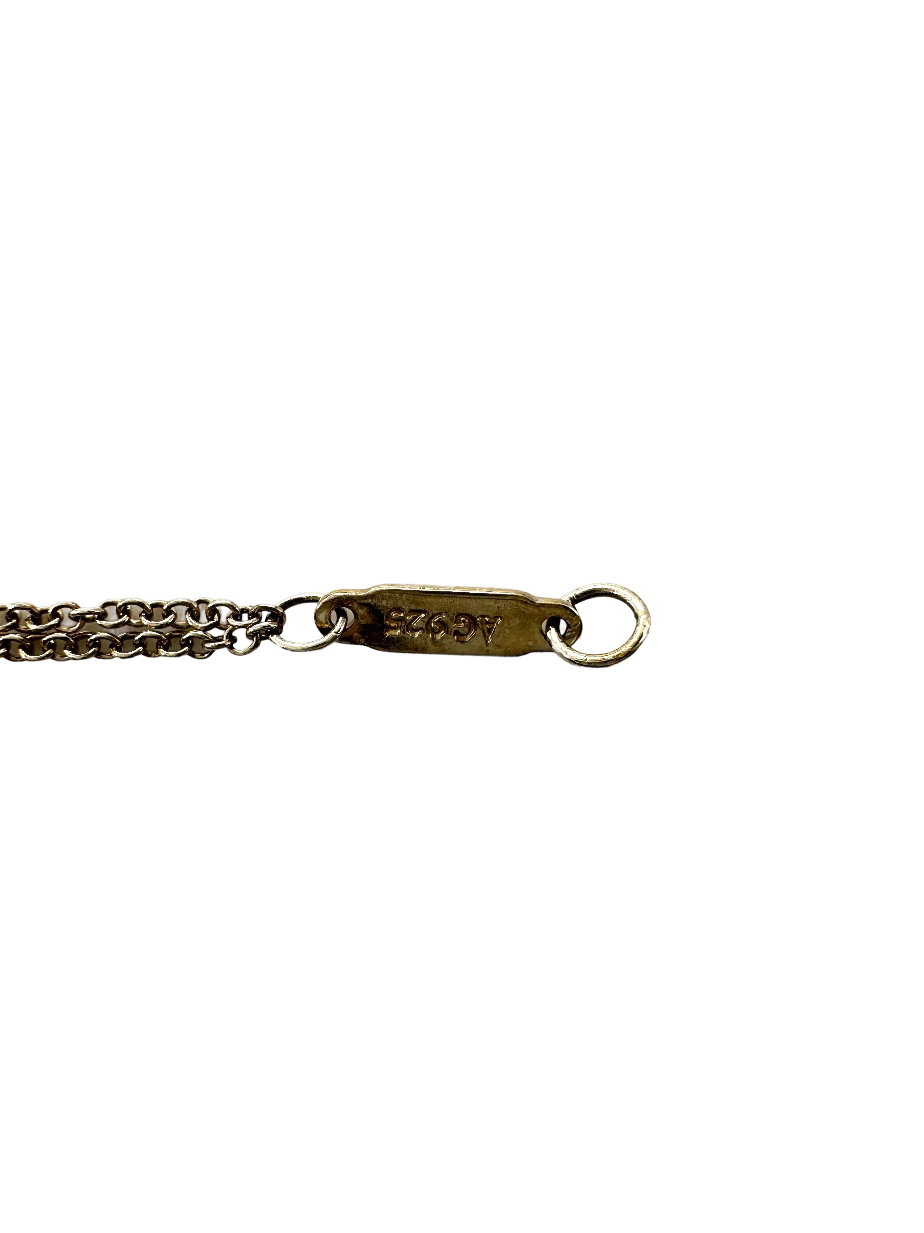 Tiffany&Co. Return To Tiffany Heart Tag Double Chain Necklace IRIS114