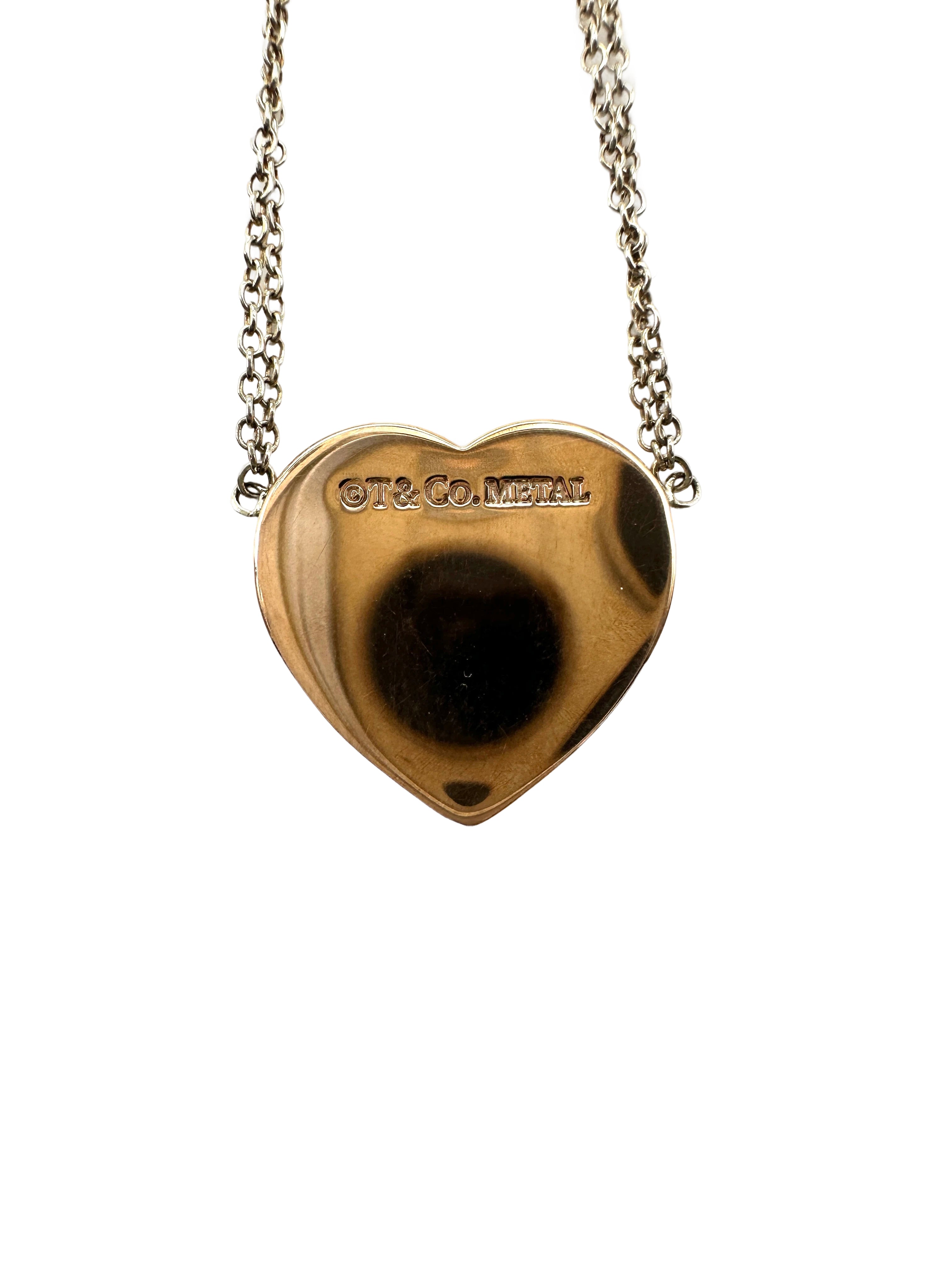 Tiffany&Co. Return To Tiffany Heart Tag Double Chain Necklace IRIS114