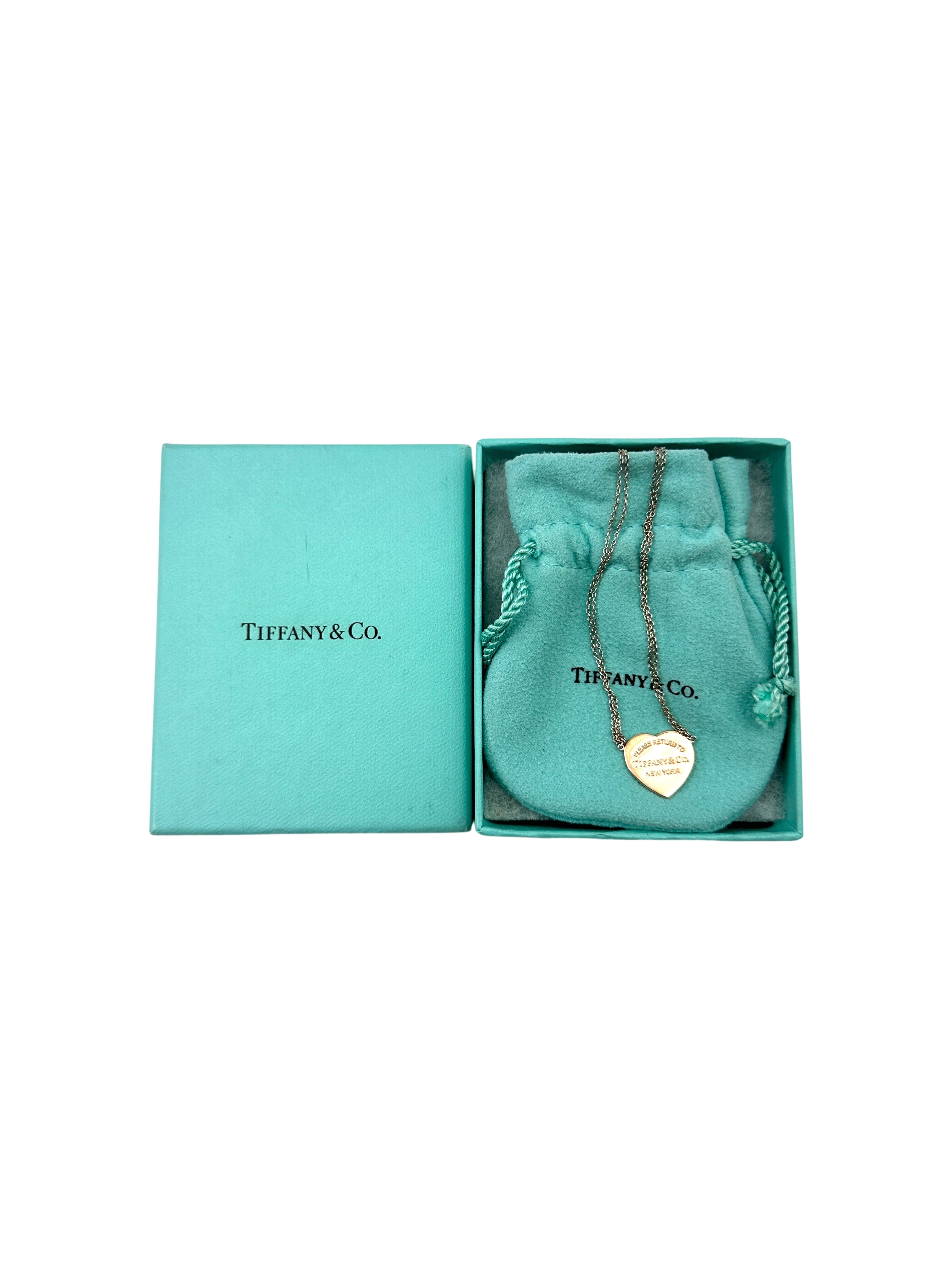 Tiffany&Co. Return To Tiffany Heart Tag Double Chain Necklace IRIS114