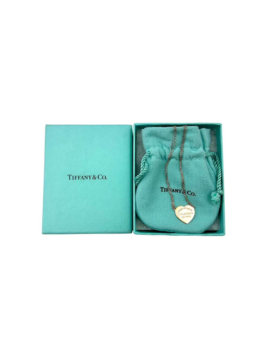 Tiffany&Co. Return To Tiffany Heart Tag Double Chain Necklace IRIS114