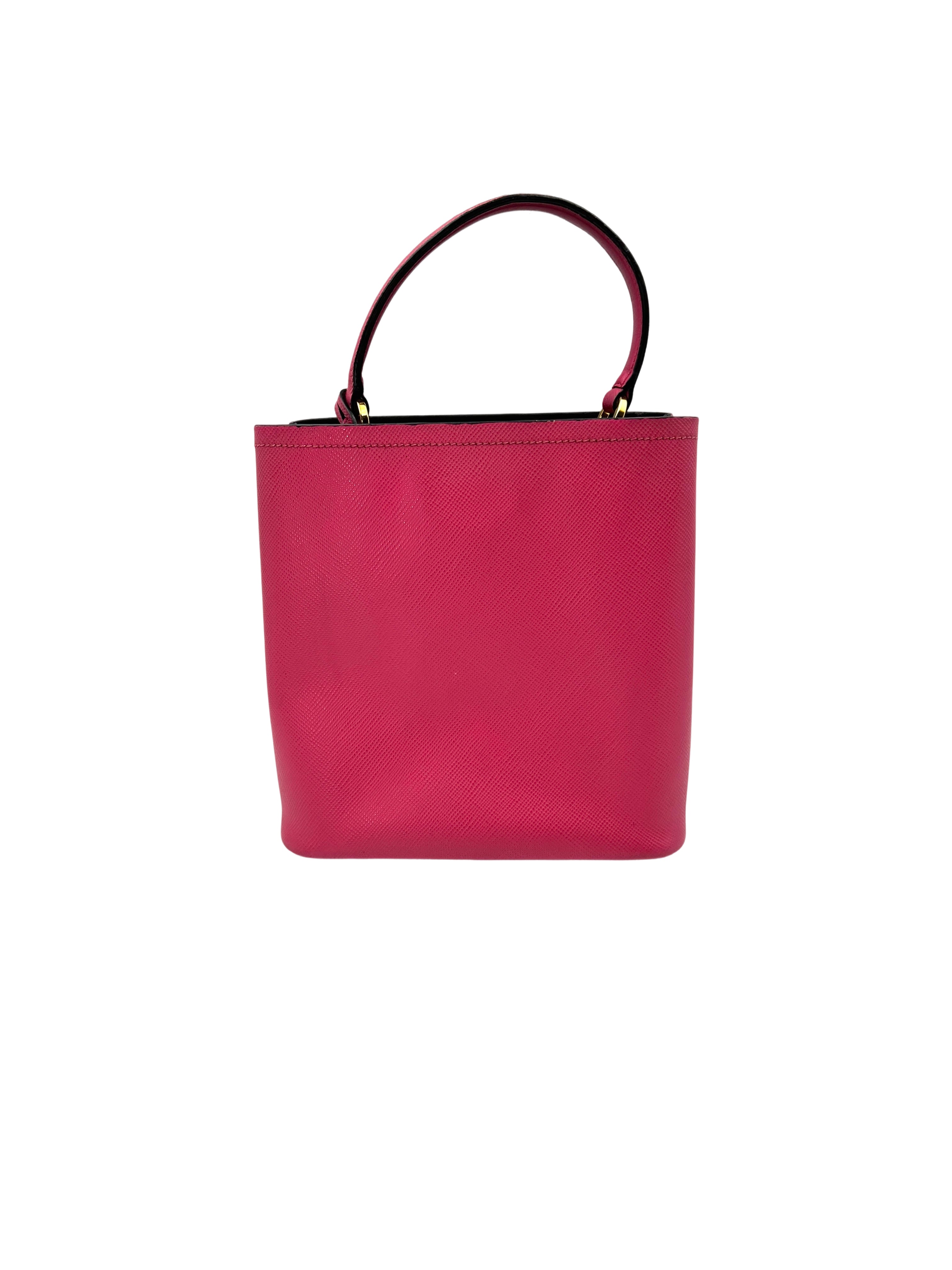 Prada Panier Pink Saffiano Leather Bucket Bag PR223