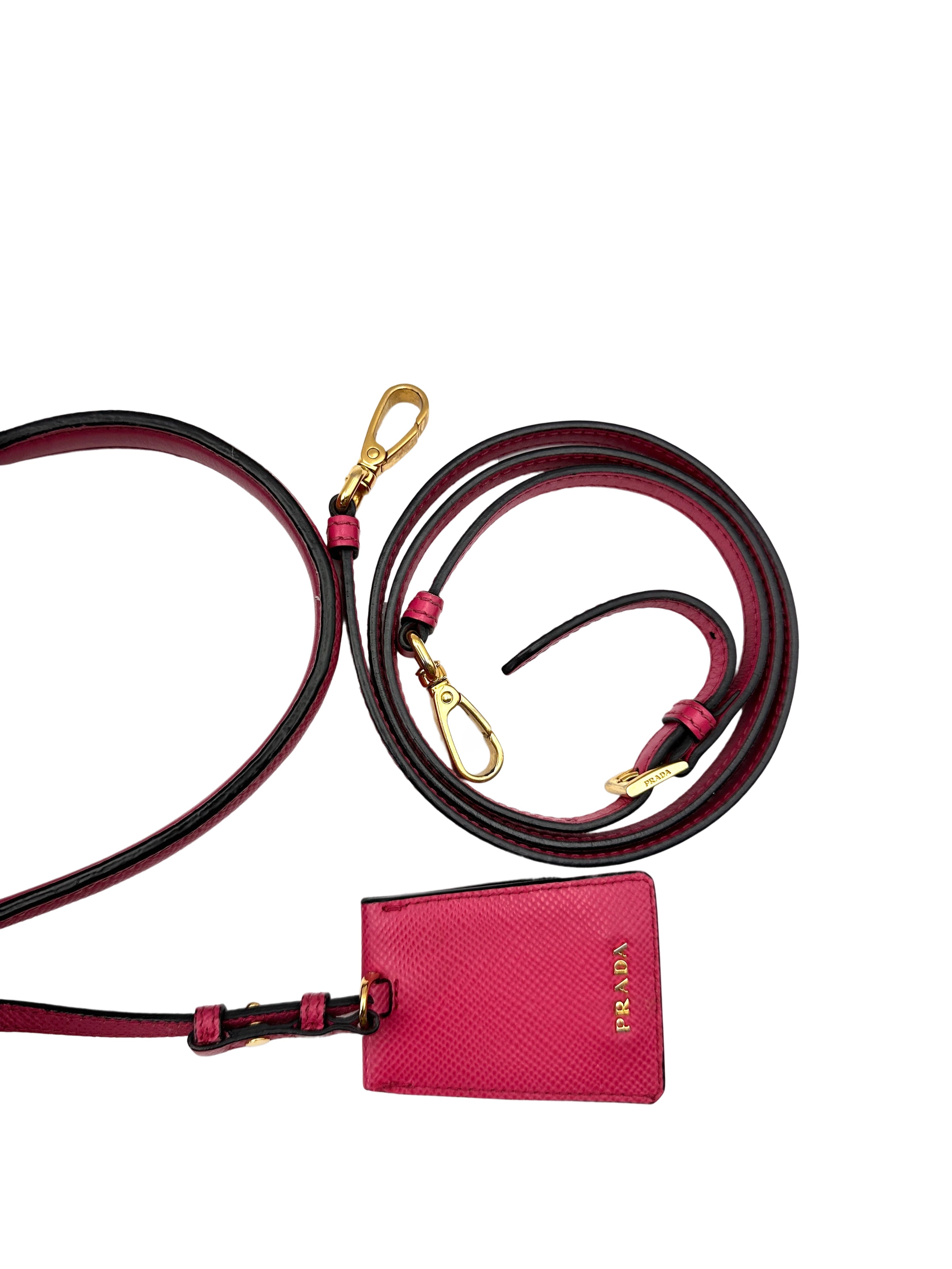 Prada Panier Pink Saffiano Leather Bucket Bag PR223