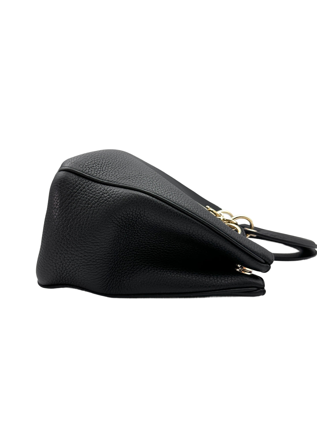 Christian Dior Diorissimo Black Leather Handle Bag With Pouch DR623