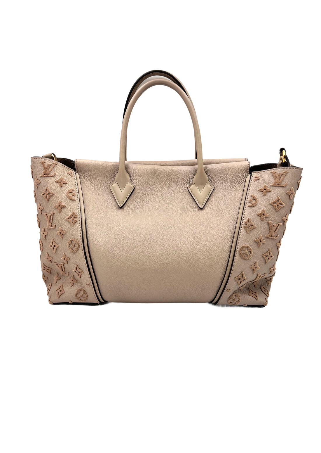 Louis Vuitton W Beige Veau Cachemire Leather Handle Bag LV2305