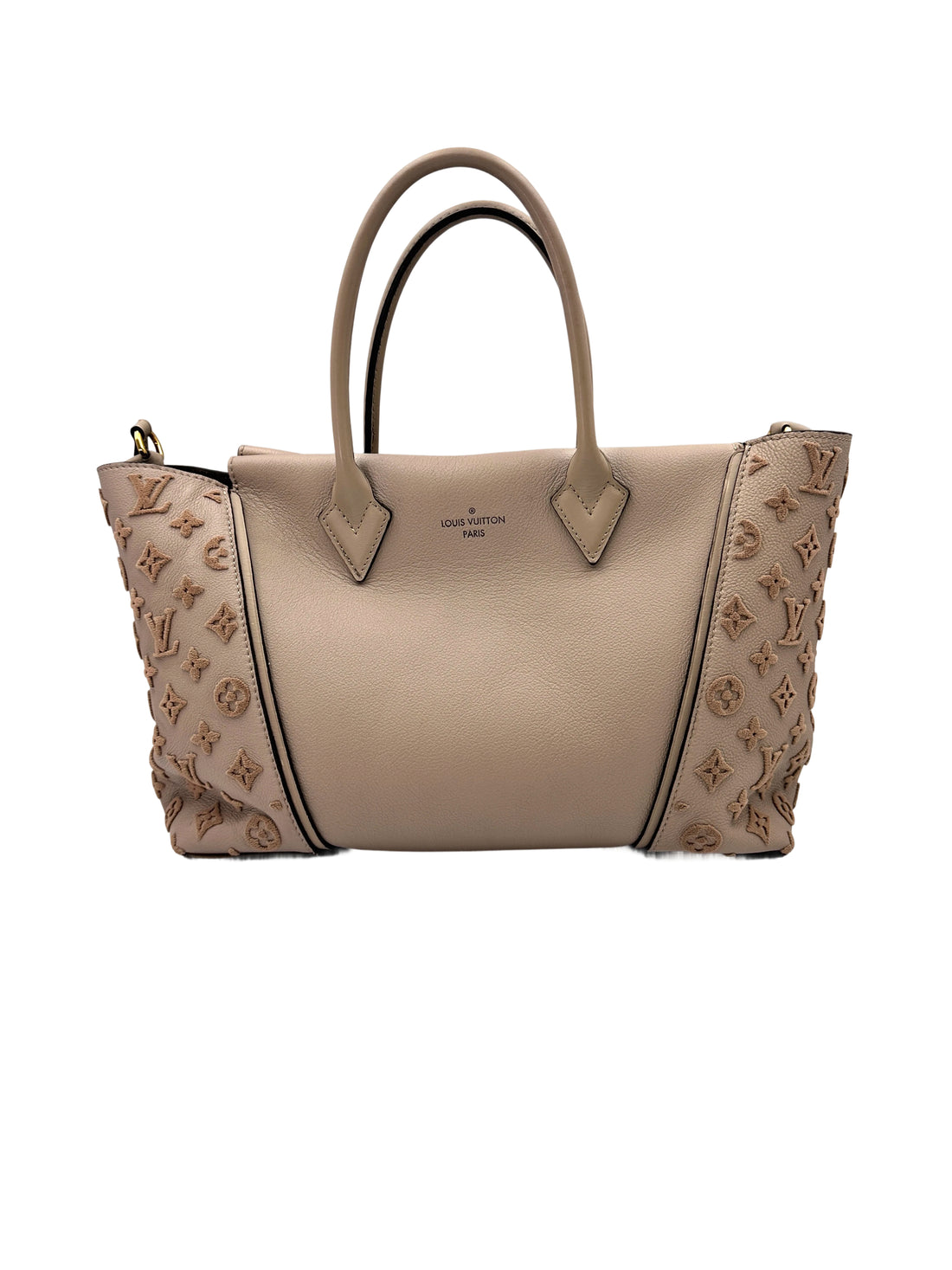 Louis Vuitton W Beige Veau Cachemire Leather Handle Bag LV2305