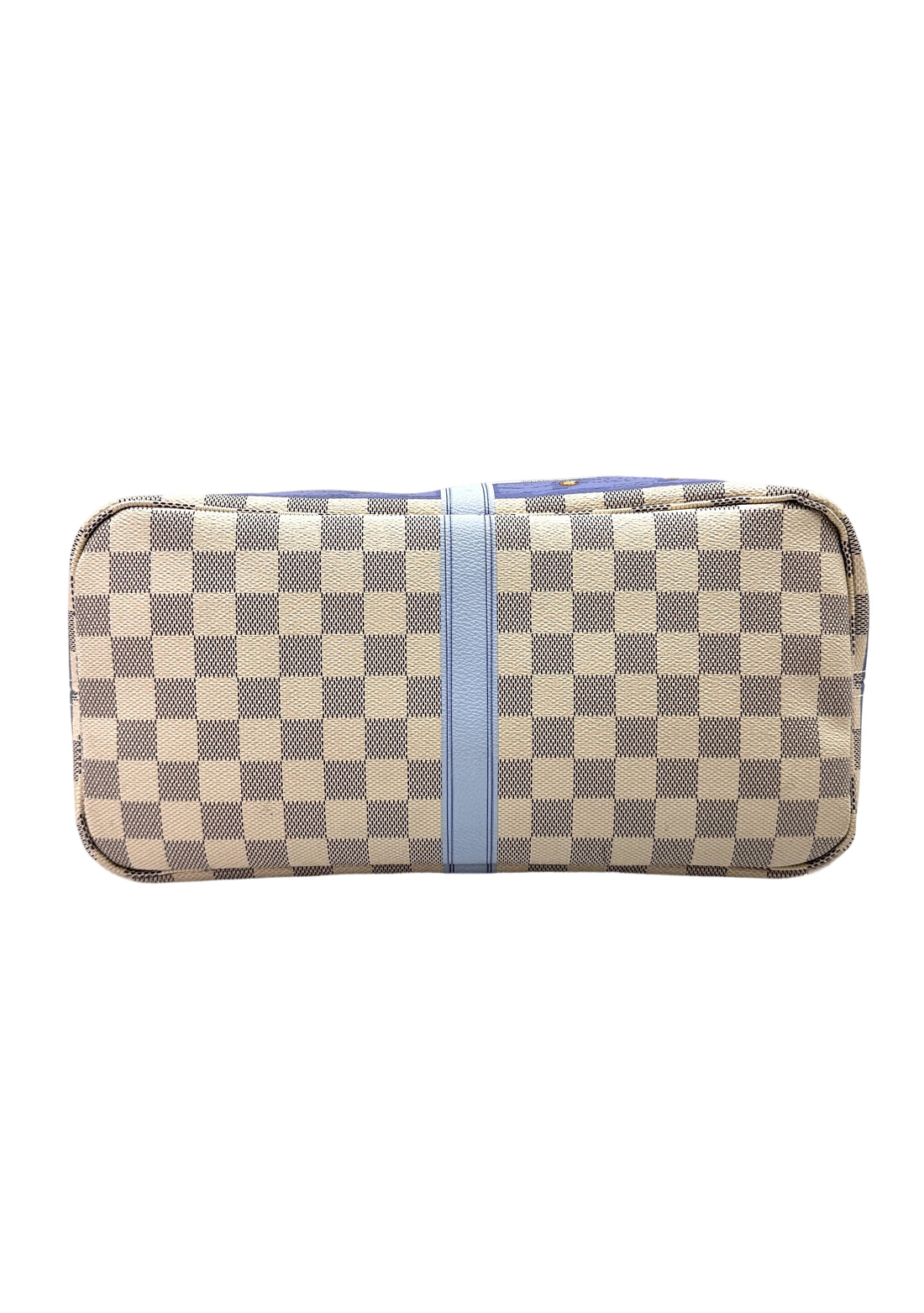 Louis Vuitton Neverfull Damier Azur Trompe L'oeil Tote Handle Bag With Pouch LV2306