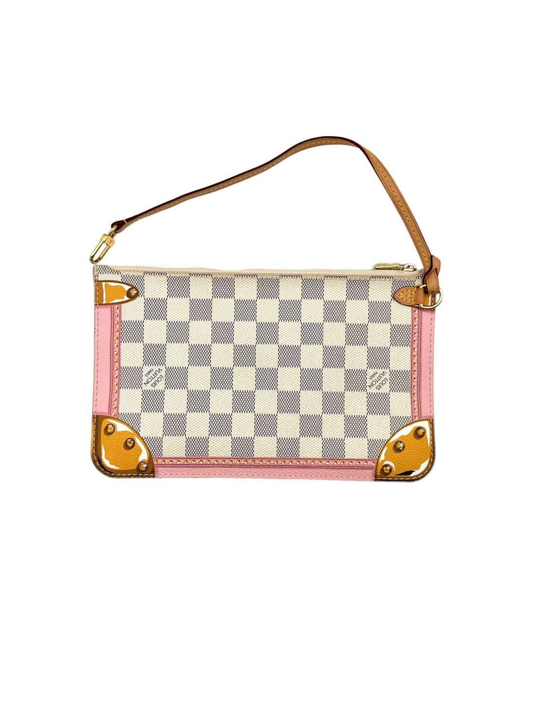 Louis Vuitton Neverfull Damier Azur Trompe L'oeil Tote Handle Bag With Pouch LV2306
