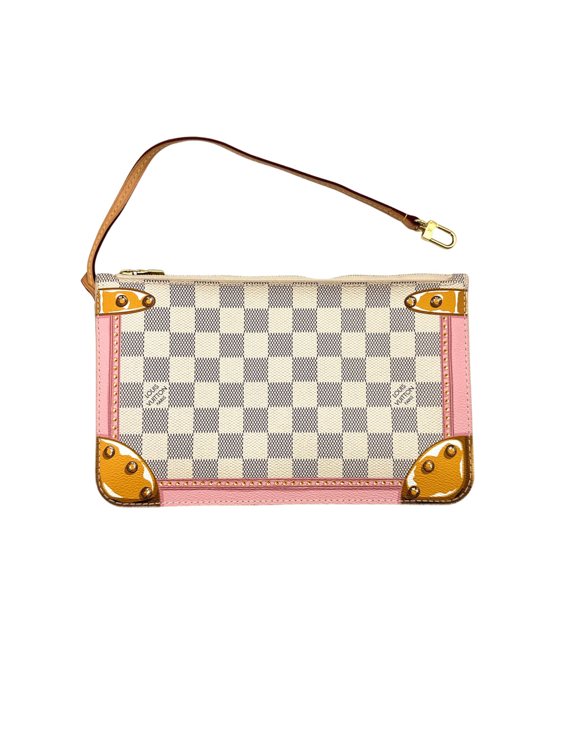 Louis Vuitton Neverfull Damier Azur Trompe L'oeil Tote Handle Bag With Pouch LV2306
