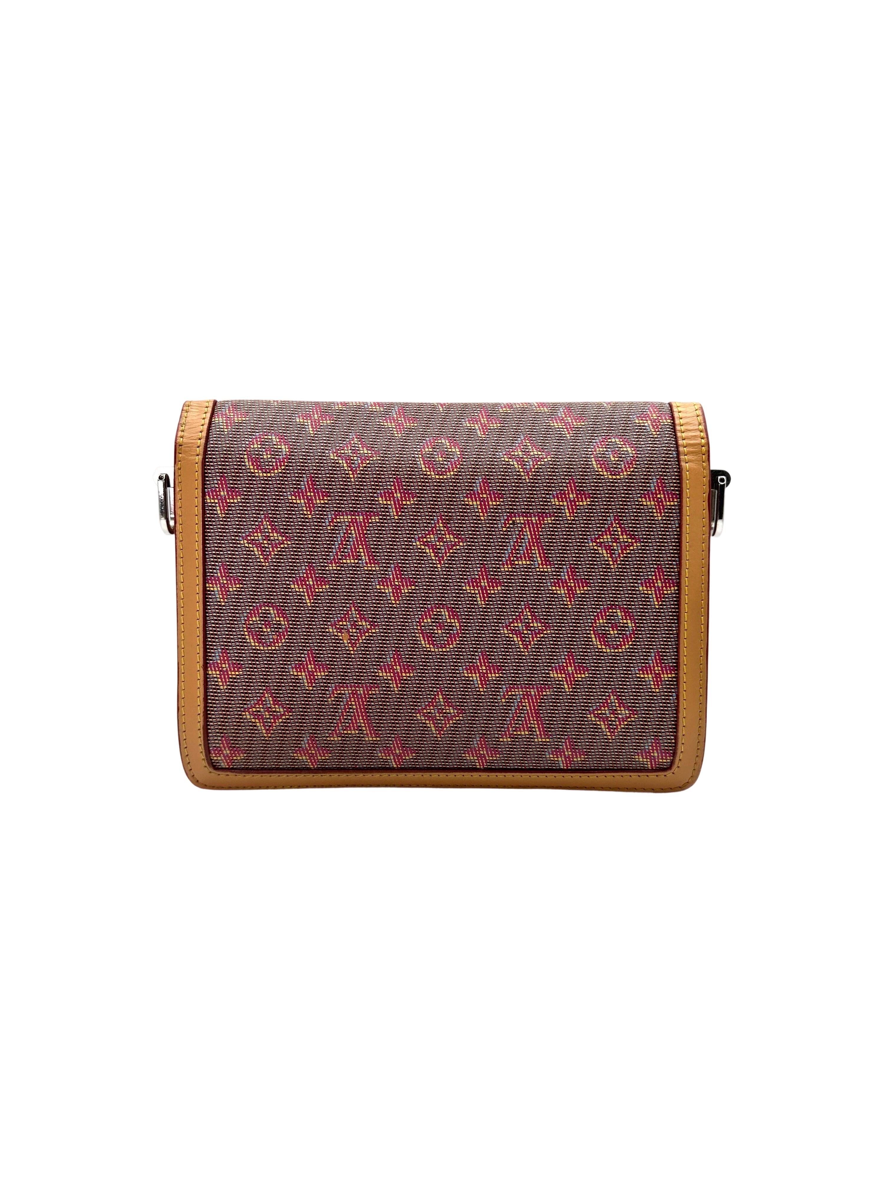Louis Vuitton Dauphine MM LV Pop Monogram Damier Canvas Shoulder Bag IRIS95