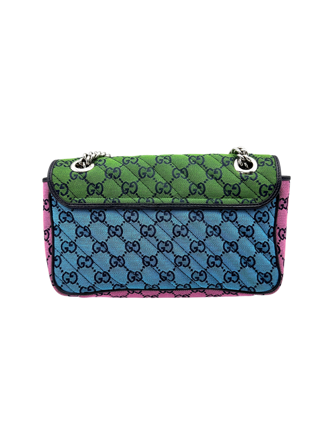 Gucci GG Marmont Multicolor Diagonal Quilted Canvas Shoulder Bag GG814