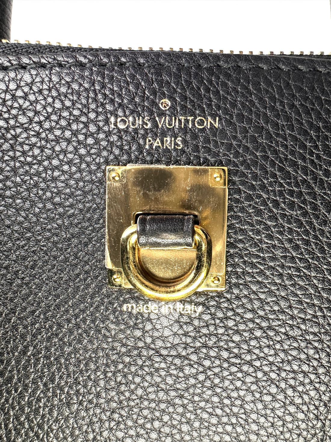 Louis Vuitton City Steamer Black Leather Medium Size Handle Bag LV2316