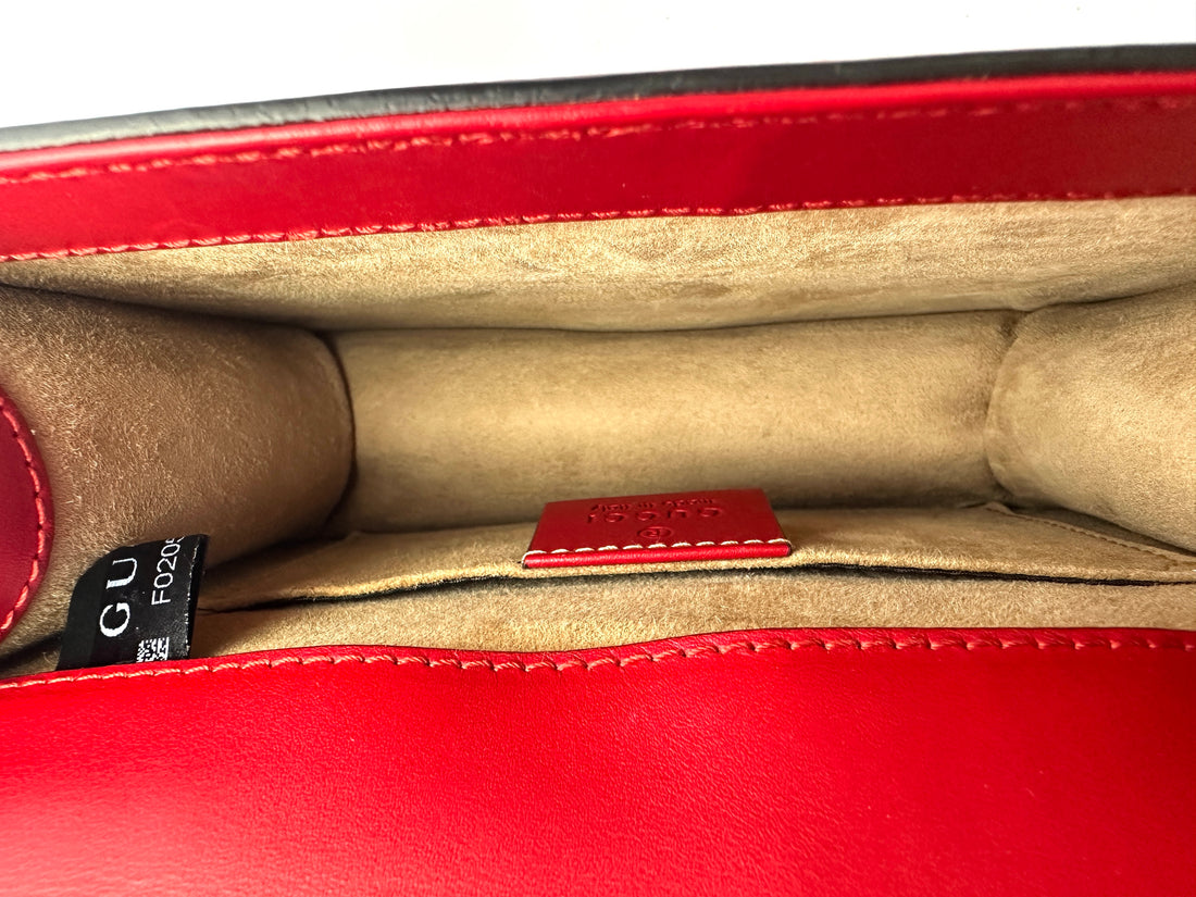 Gucci Sylvie Red Leather Small Size Shoulder Bag GG815