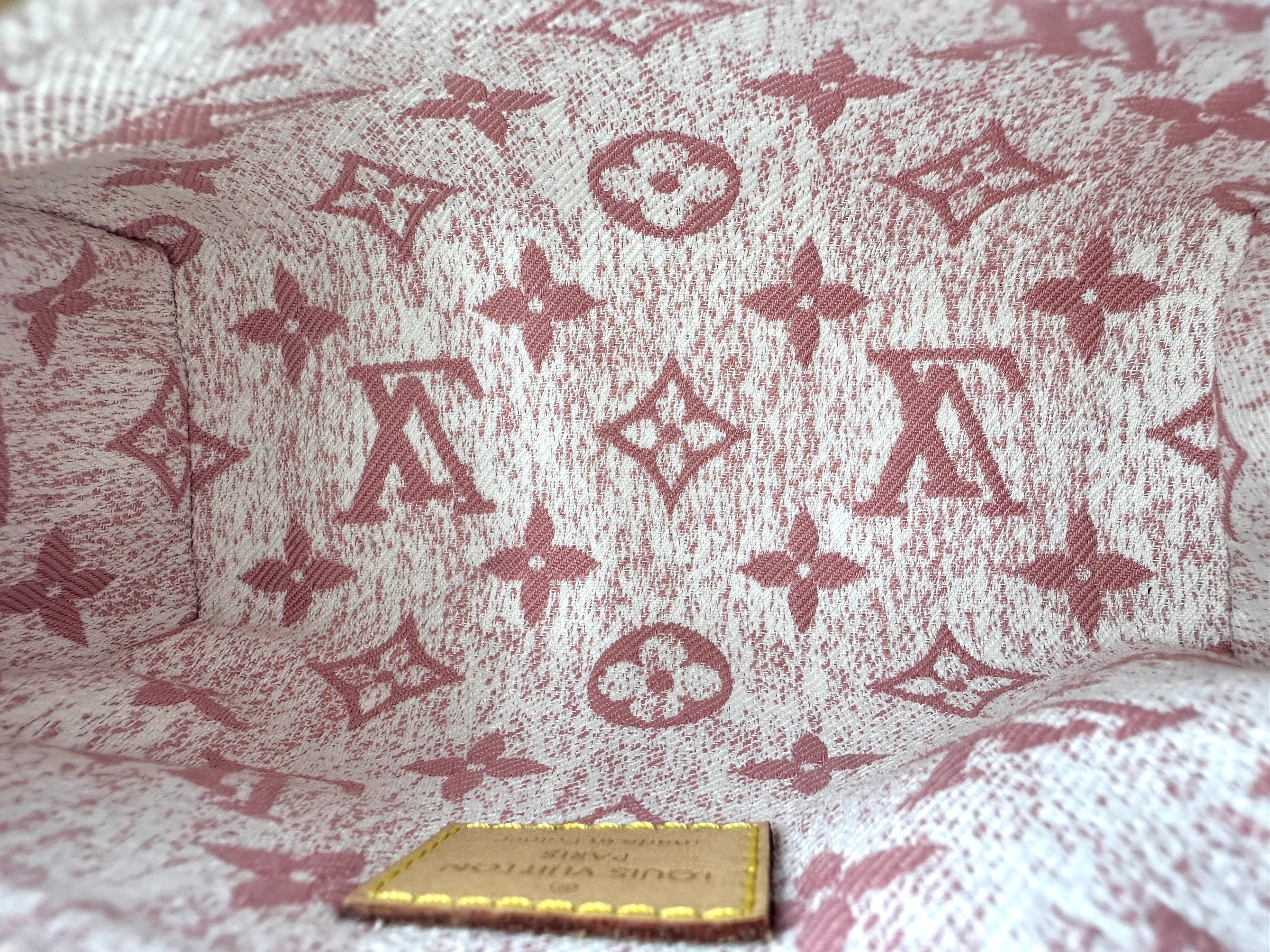 Louis Vuitton Nano Speedy Pink Monogram Jacquard Denim Handle Bag LV2315