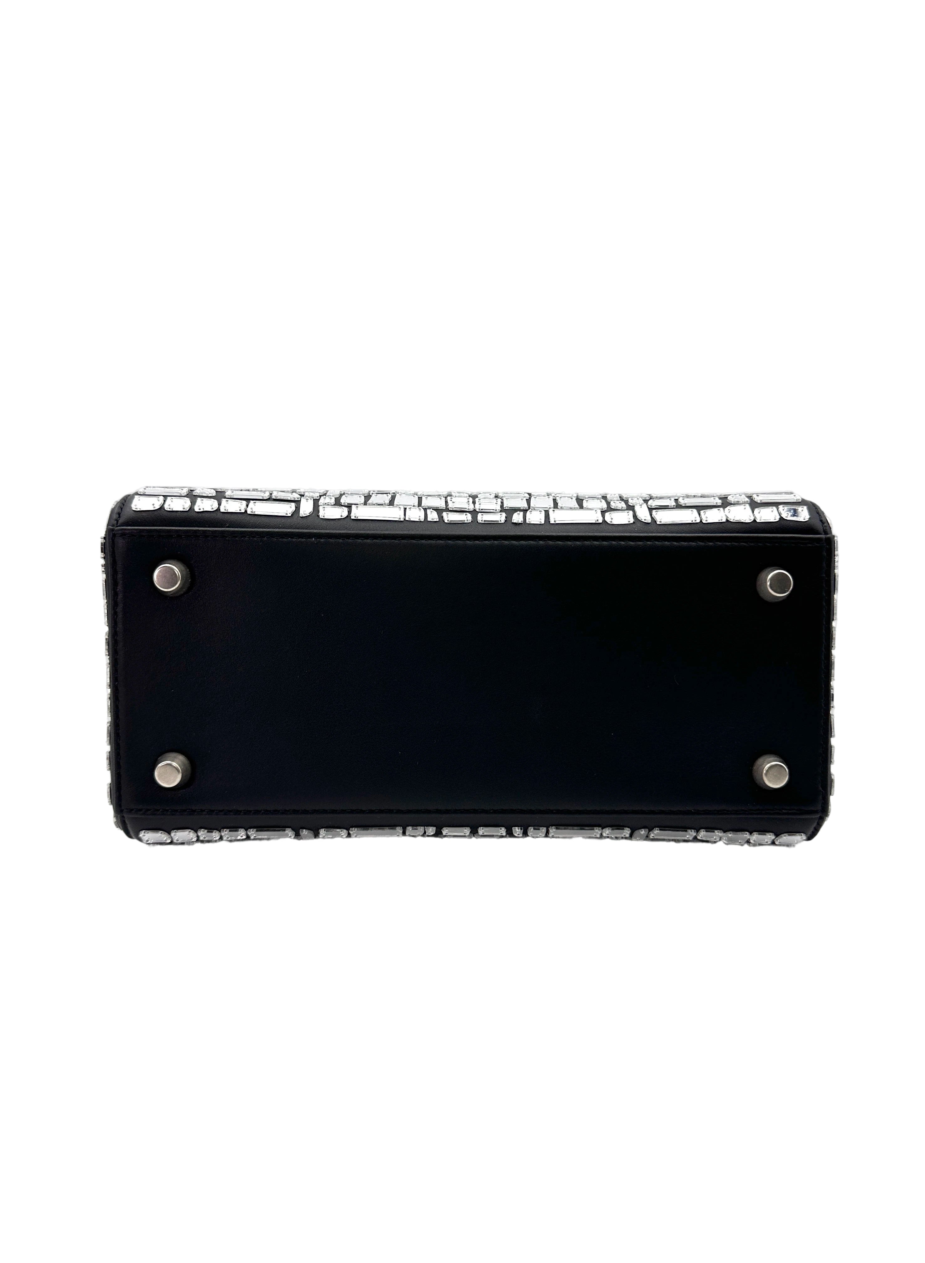 Christian Dior Lady Dior Mosaic Of Mirrors Sequin Embroidered Leather Handle Bag DR621