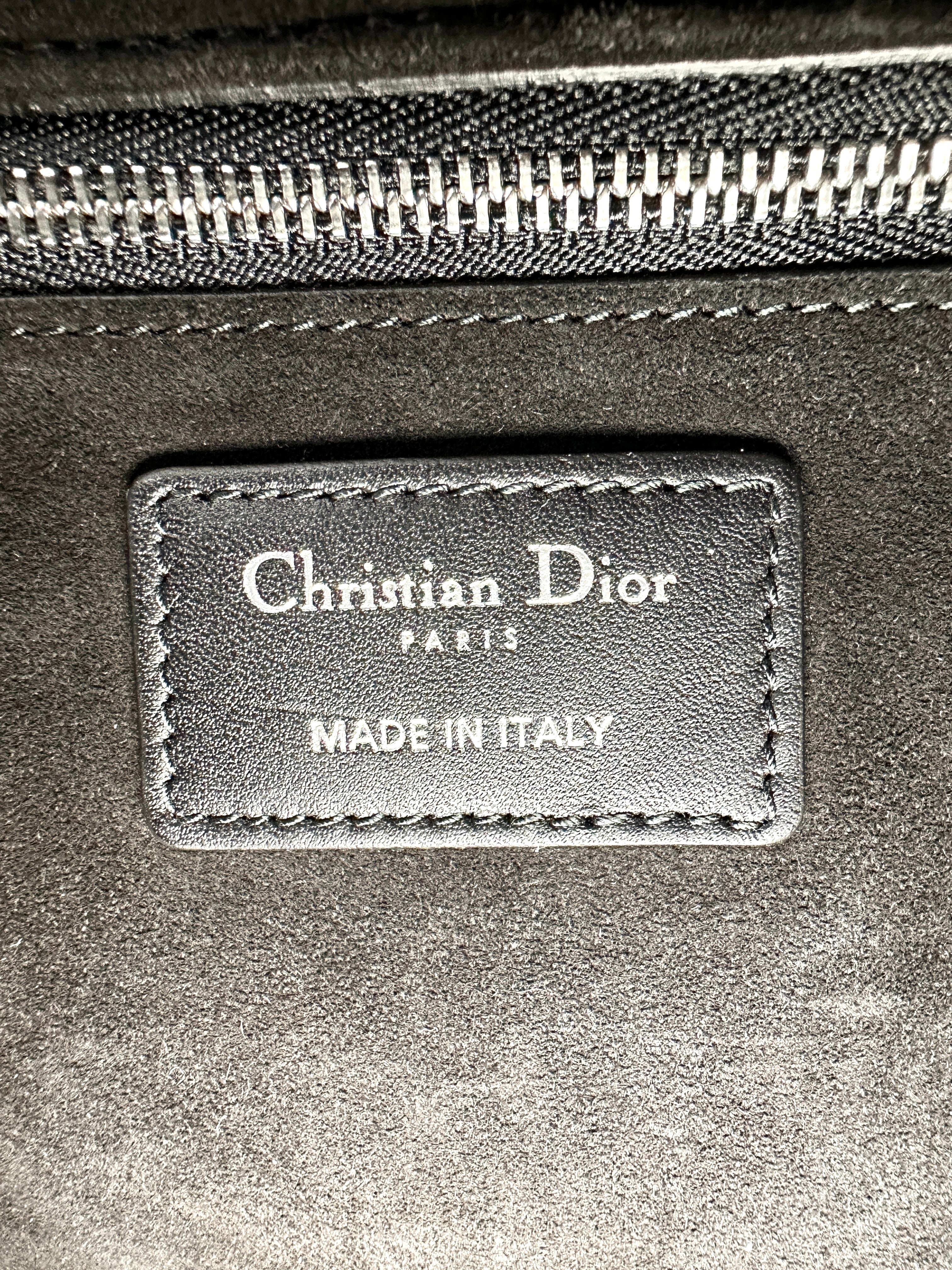 Christian Dior Lady Dior Mosaic Of Mirrors Sequin Embroidered Leather Handle Bag DR621