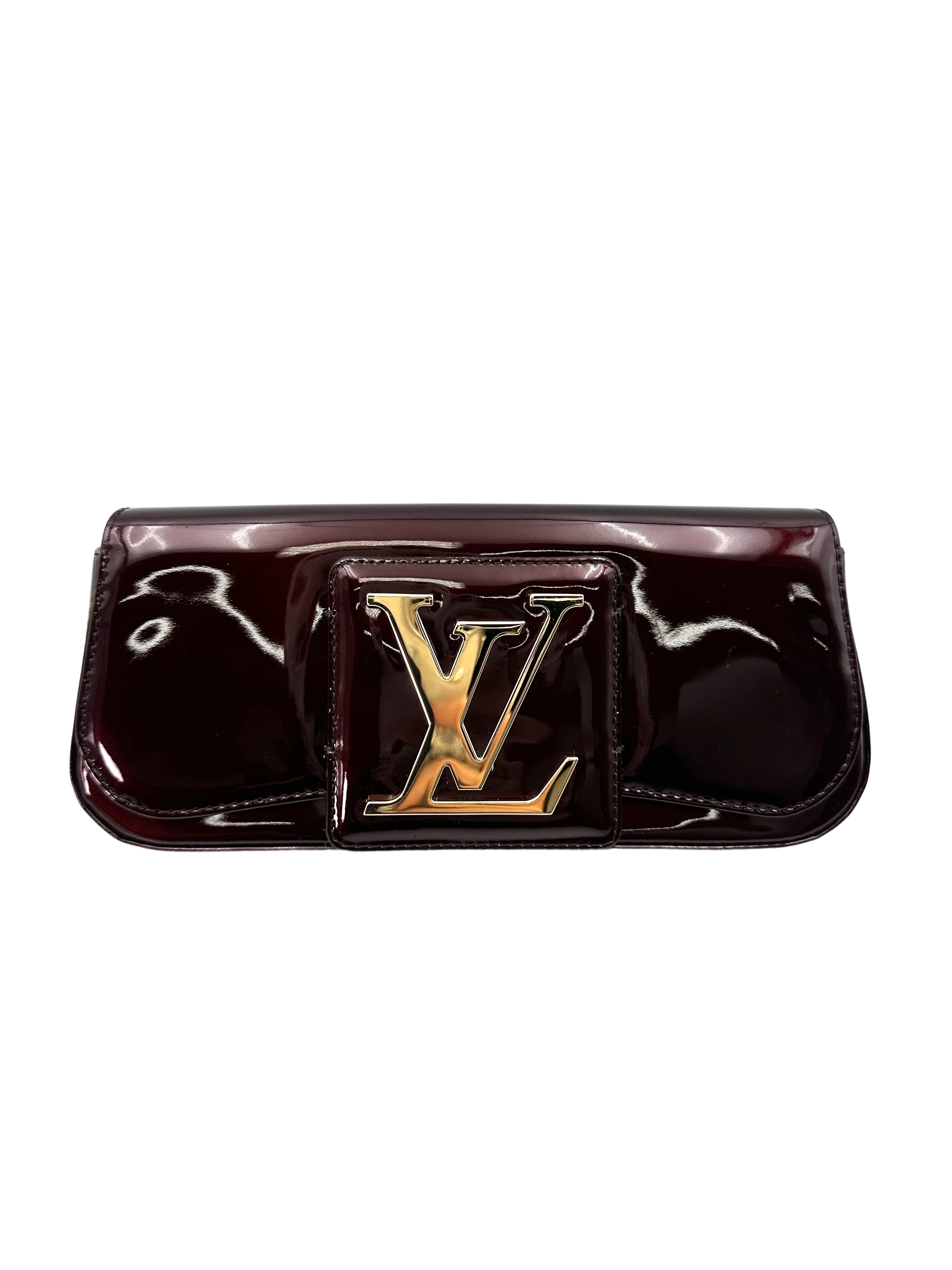 Louis Vuitton Burgundy Monogram Vernis Sobe Clutch Bag LV2319